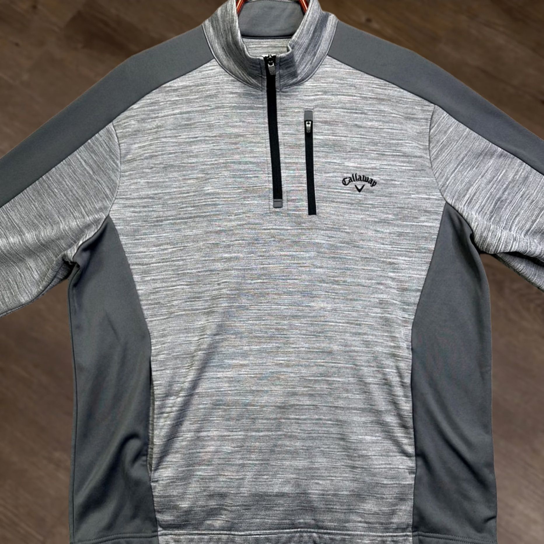 Callaway Callaway Sweatshirt Mens Large Gray Colorblock 1/4 Zip Pullover Logo Outdoor Walking Shirt Size US L / EU 52-54 / 3 - 1 Thumbnail