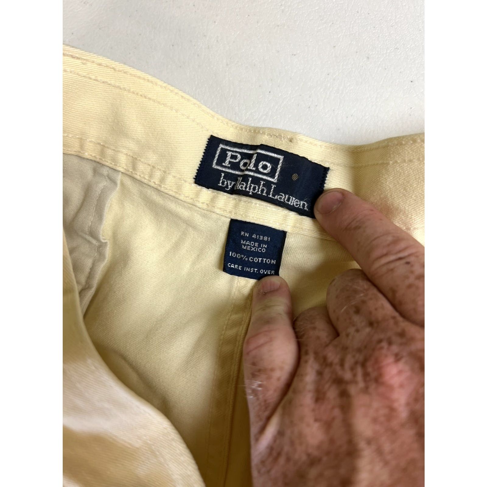 Polo Ralph Lauren VINTAGE Polo Ralph Lauren Cargo Shorts 34” Yellow Flat Front Casual Golf Men Size US S / EU 44-46 / 1 - 6 Thumbnail