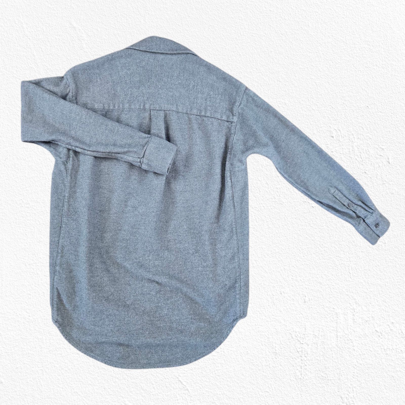 Madewell Madewell Gray Sunday Button-Down Flannel Shacket Size XXS Size XXS / US 00 / IT 34 - 9 Thumbnail