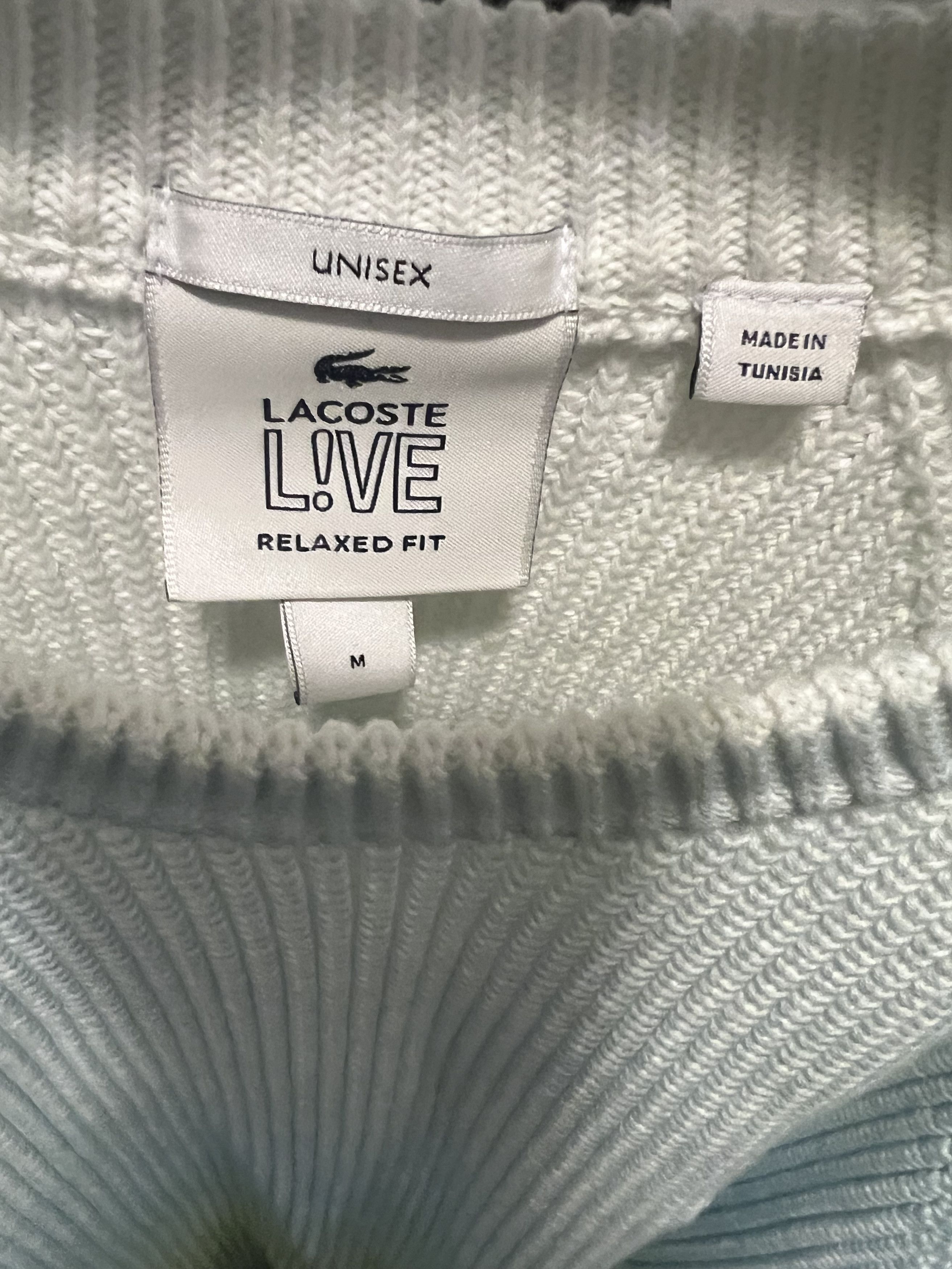 Lacoste Crew Neck Ribbed Cotton Sweater Size US M / EU 48-50 / 2 - 4 Thumbnail