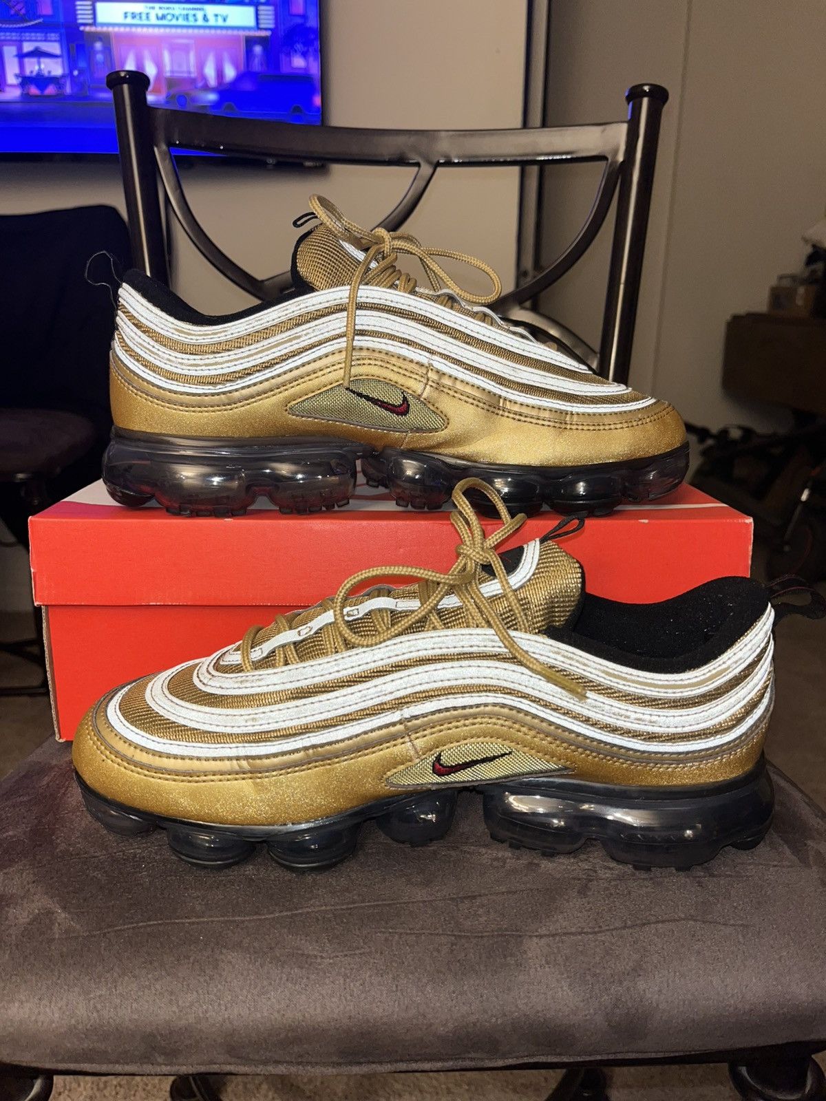Nike 2018 Nike Air Vapormax 97 'Metallic Size US 10.5 / EU 43-44 - 6 Thumbnail
