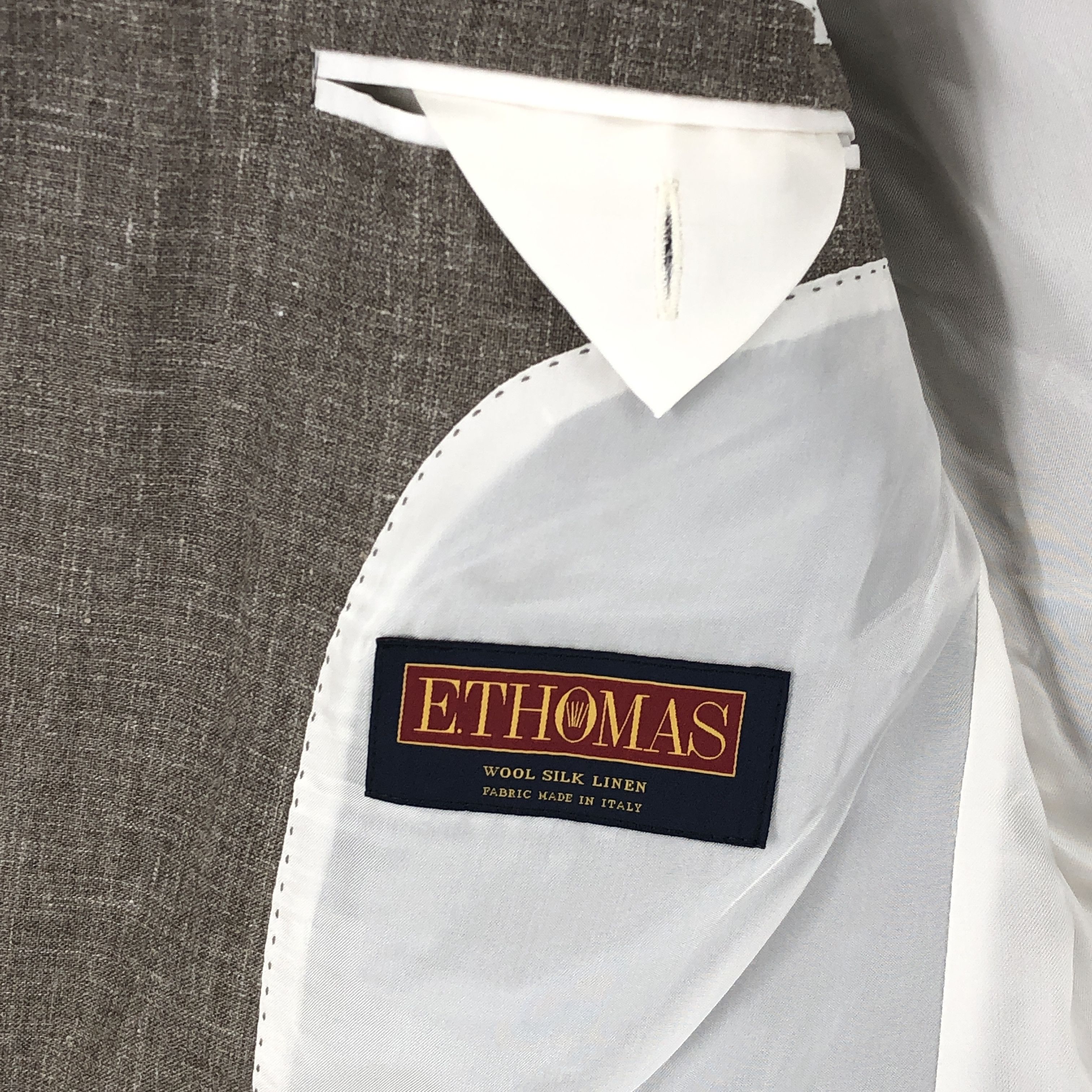 Suitsupply Havana Jetted Wool Silk Linen Blazer EU:46 UK:36; US:36S Size 36S - 8 Thumbnail