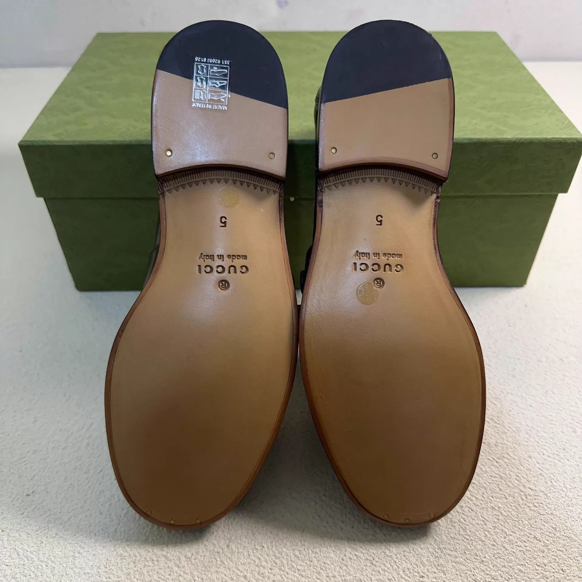 Gucci GUCCI GG Monogram Men's Brown Loafer 39 Size US 6 / EU 39 - 4 Thumbnail