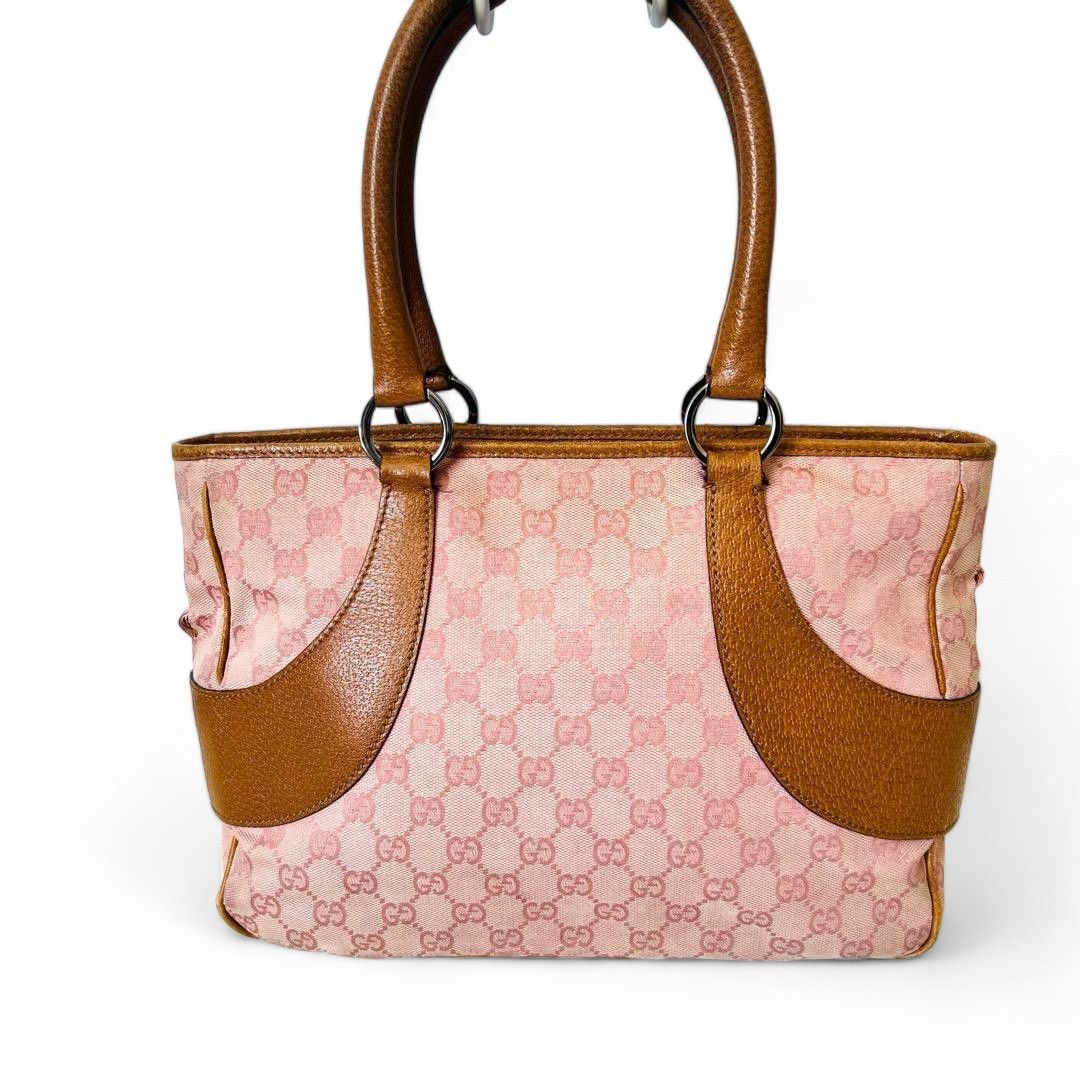 Gucci Gucci - Tote Bag Pink Purple Monogram Leather Canvas Size ONE SIZE - 2 Thumbnail