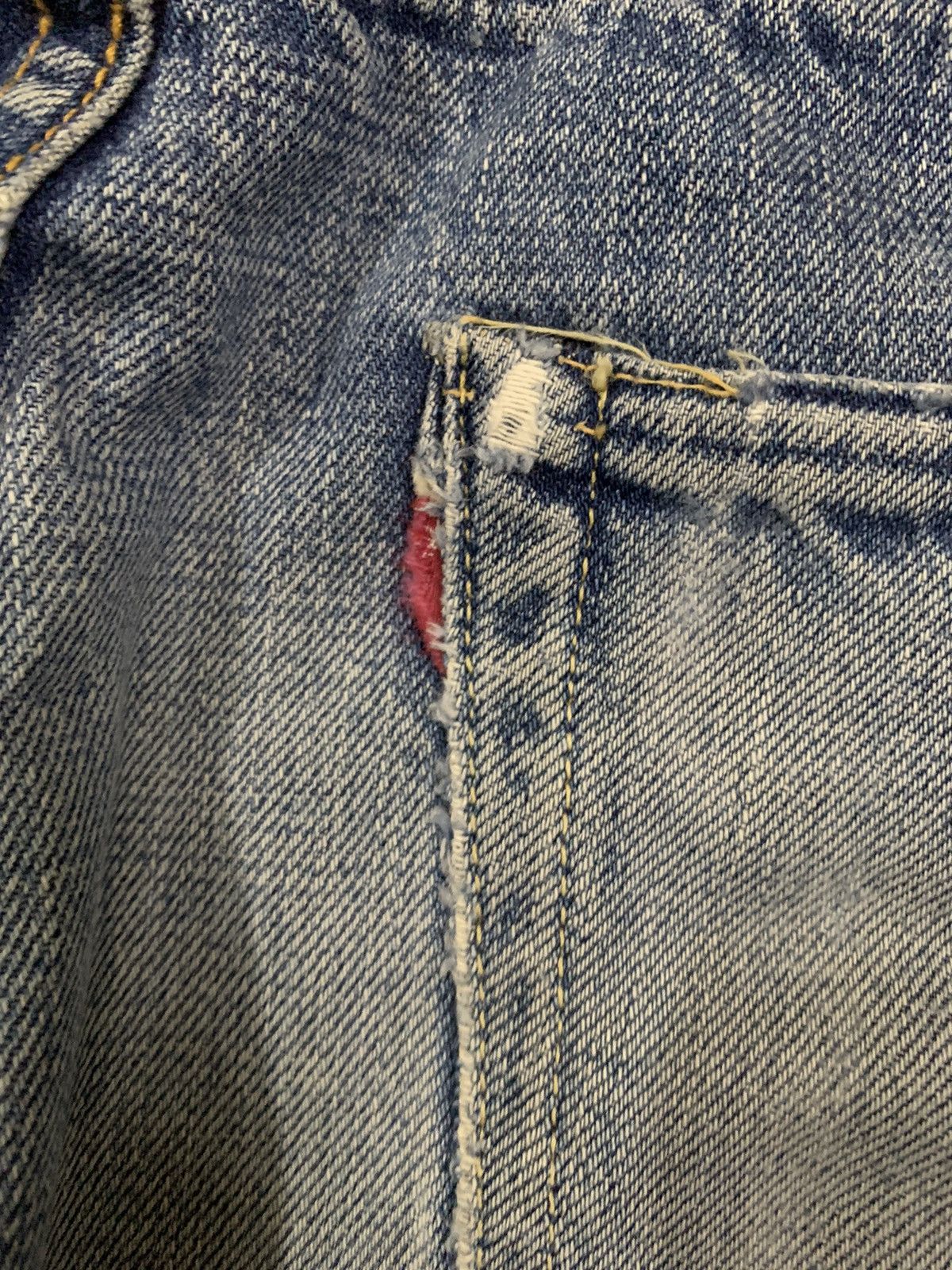 Sugar Cane Vintage 90s Warehouse & Co Selvedge Loose Distressed Jorts Size US 33 - 15 Thumbnail