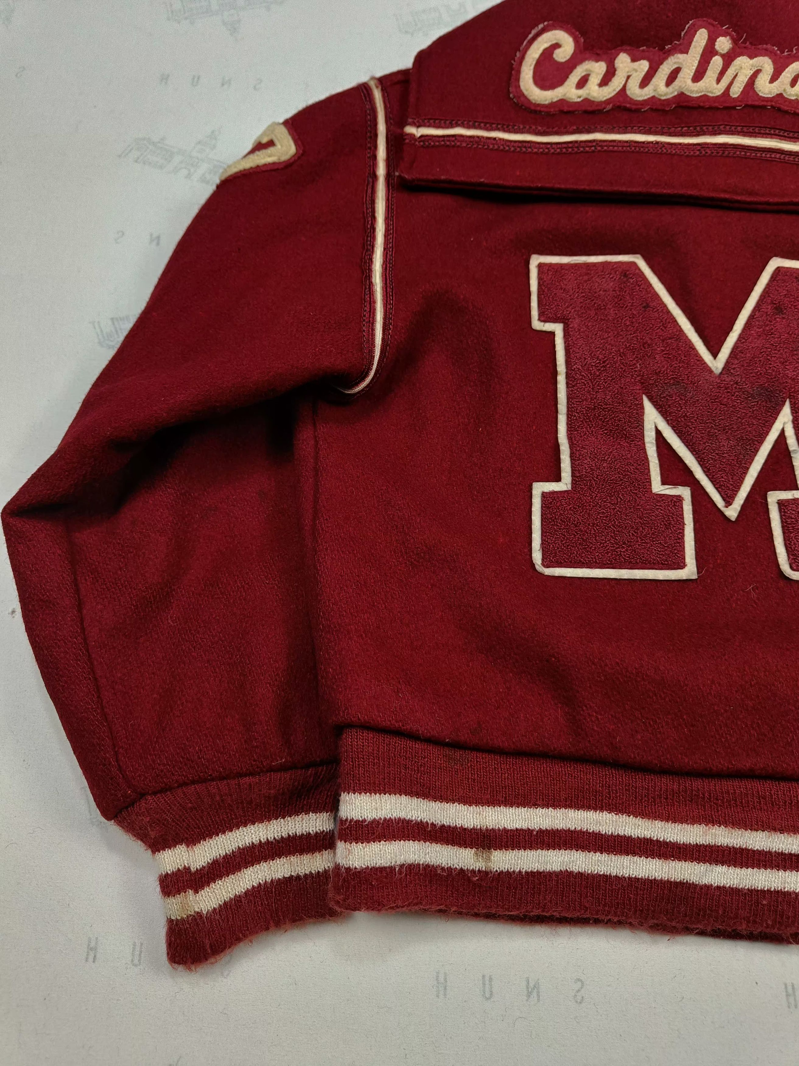 Vintage Vtg 60s CARDINALS Majorette Patch Old Custom Varsity Jacket Size US S / EU 44-46 / 1 - 12 Thumbnail
