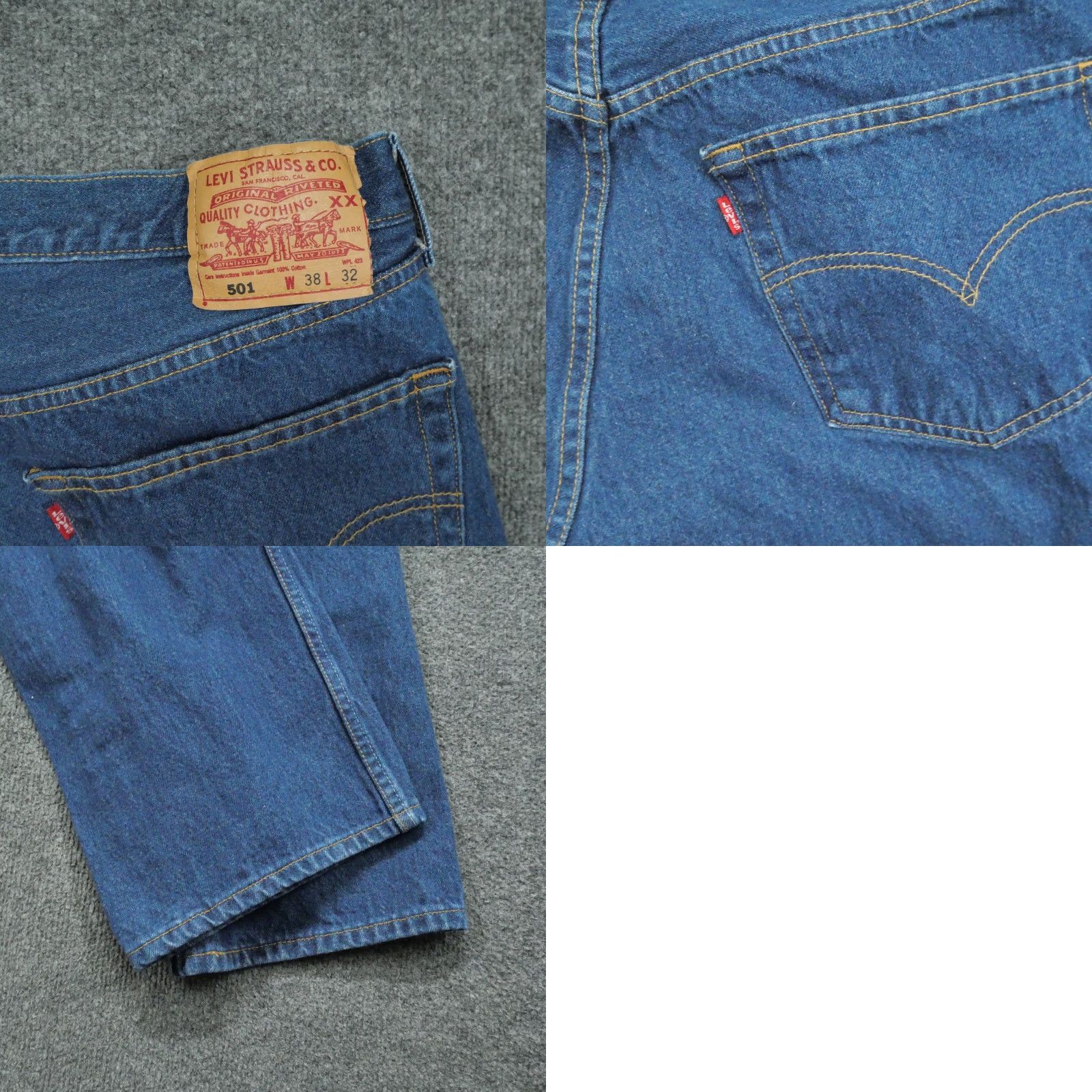 Levi's VINTAGE Levi's 501 Jeans Mens 38x32 Blue Button Fly Pants Y2K Size US 34 / EU 50 - 9 Thumbnail