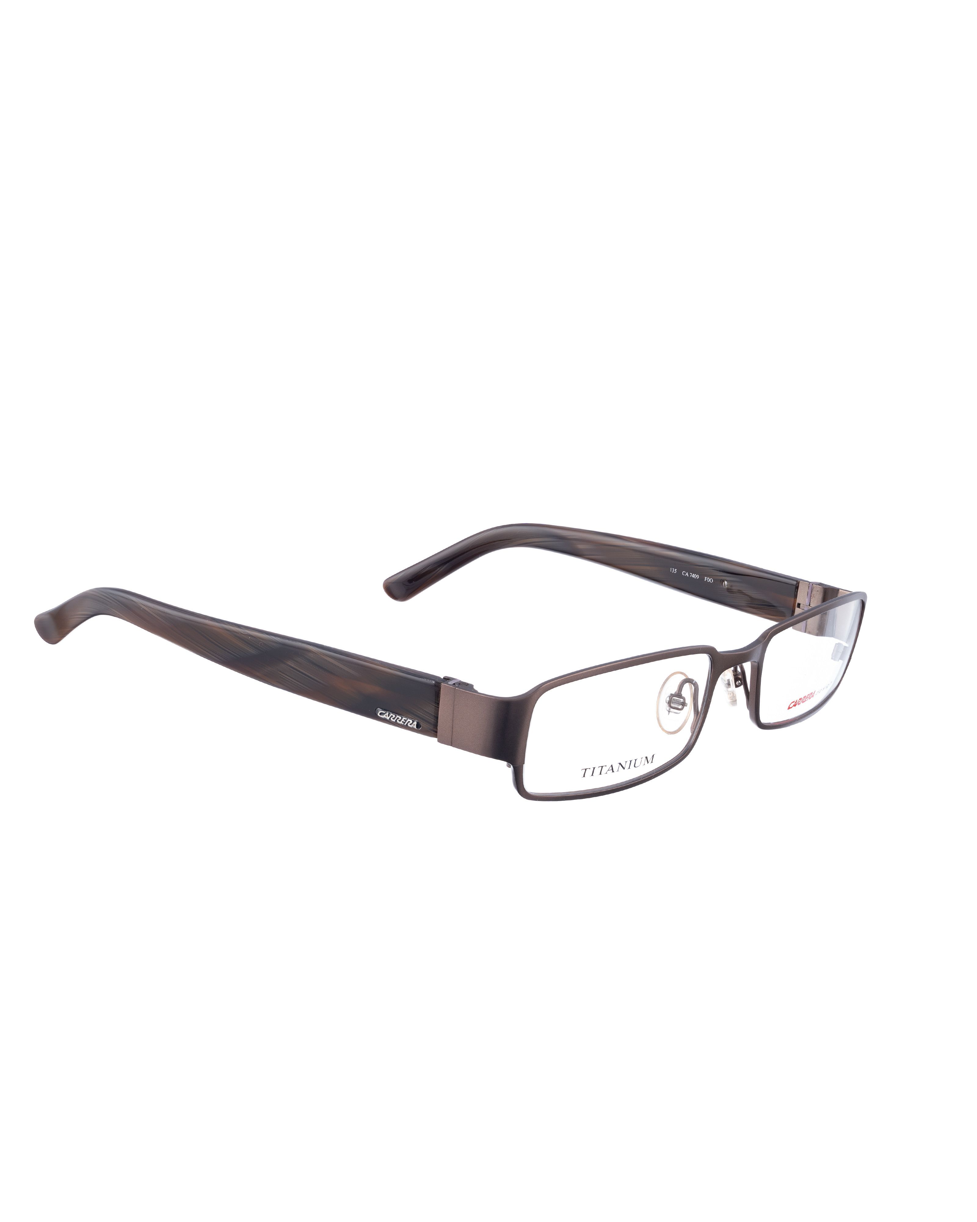Carrera Carrera 00s Rectangular Thick Brown Matte Metallic Glasses Size ONE SIZE - 1 Thumbnail
