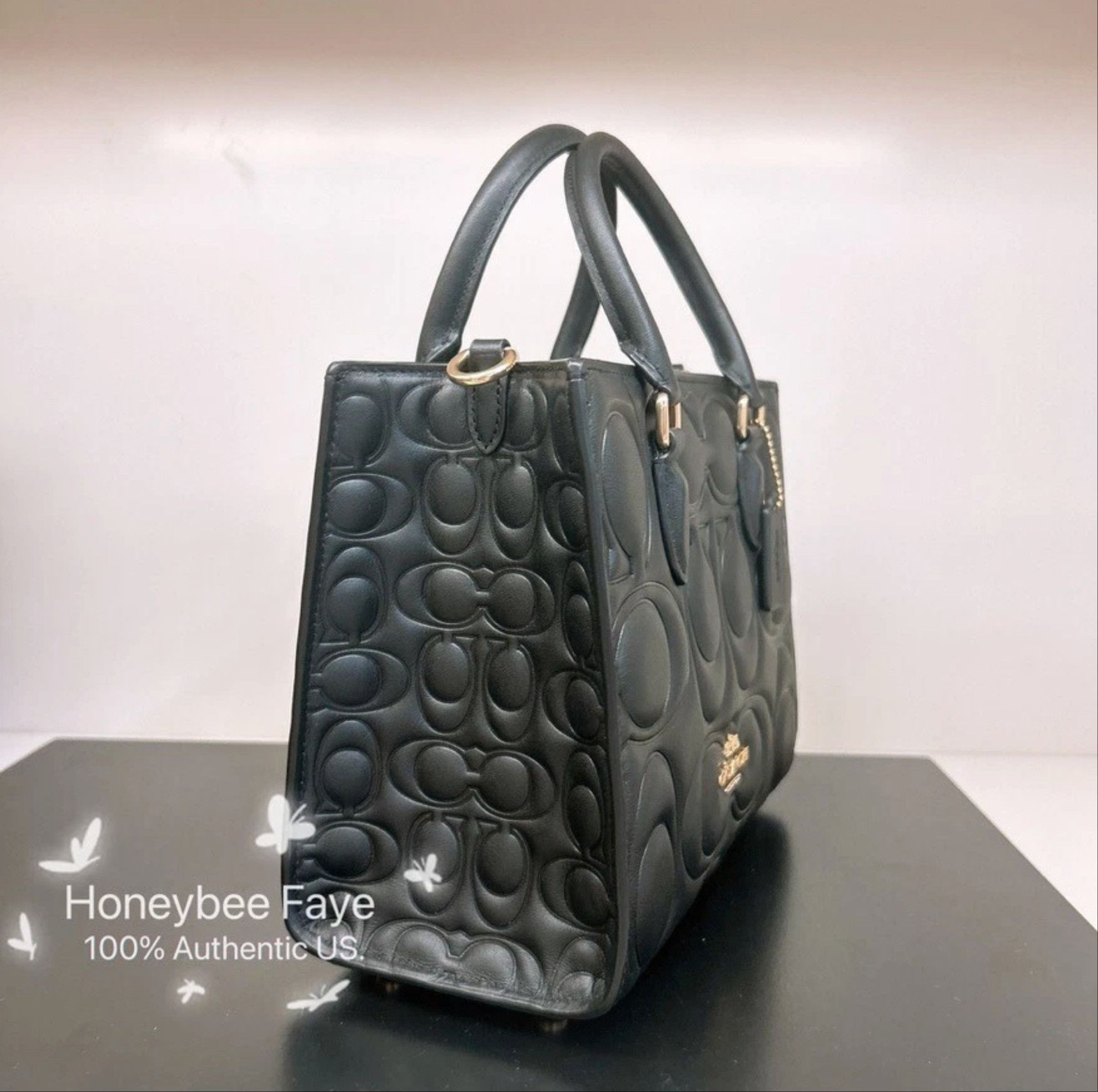 NWT Coach Maggie Small Tote Bag Leather Black CY670