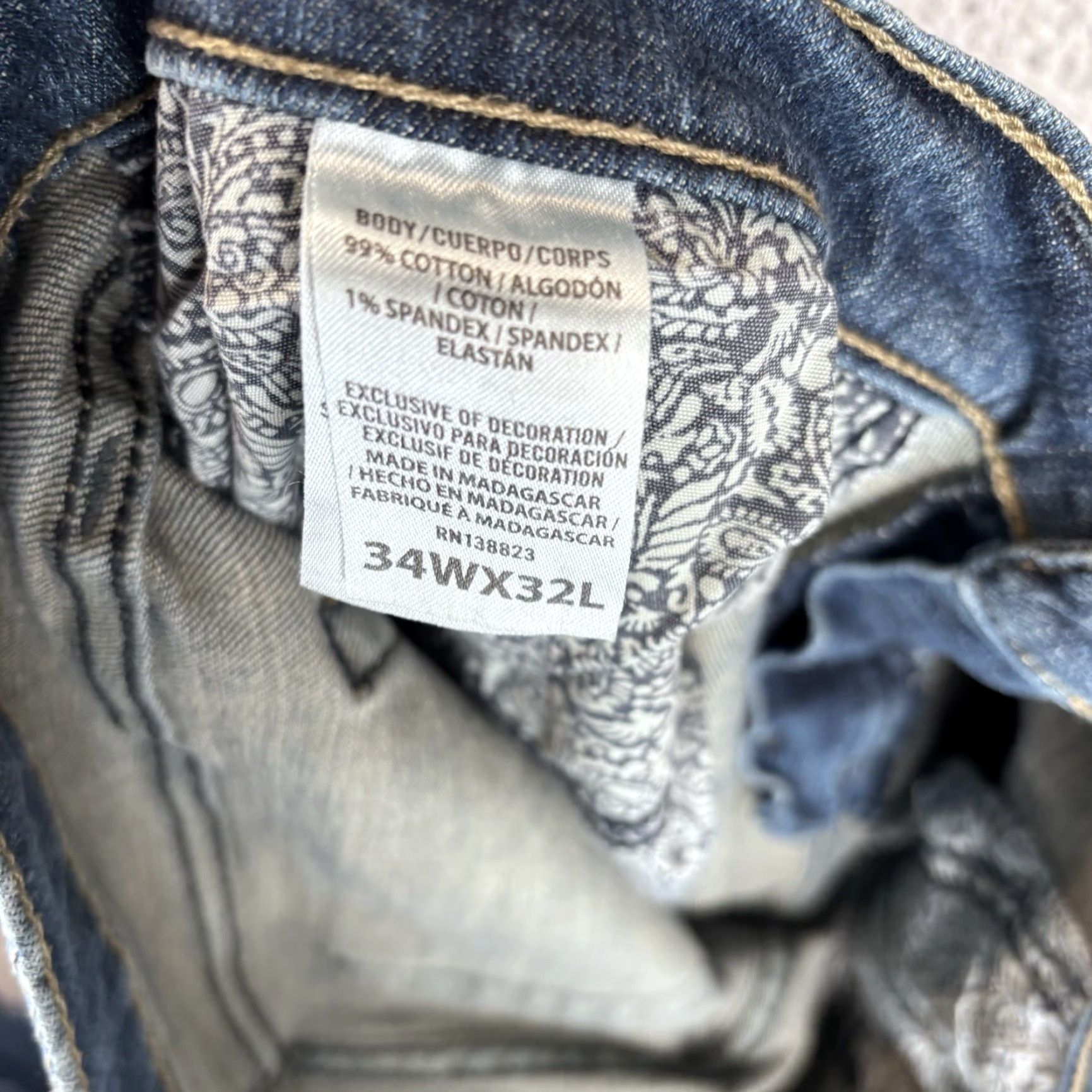 Cody James Cody James Jeans Mens 34x34 Blue Slim Fit Western Cowboy Stretch Jeans Regular Size 34 Mens Size US 34 / EU 50 - 3 Thumbnail