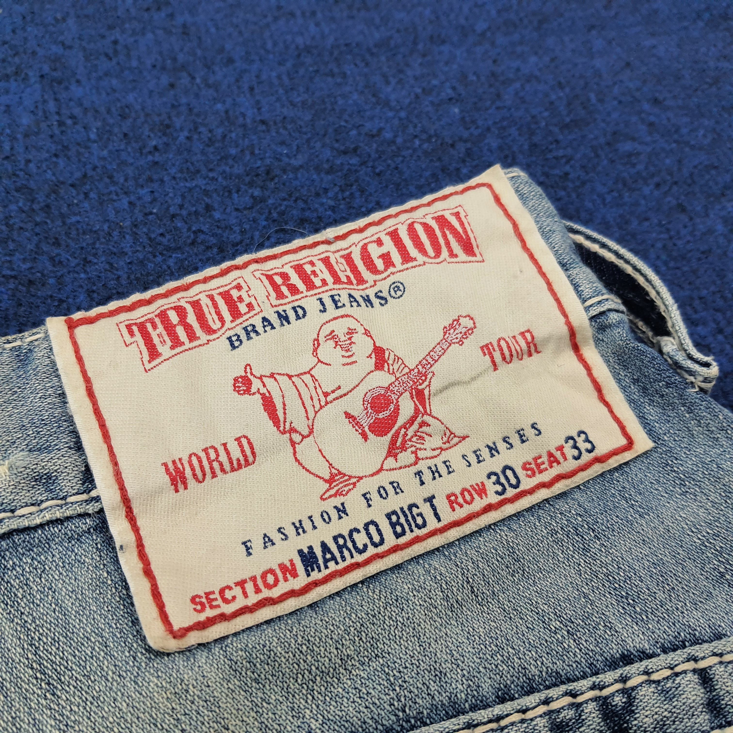 True Religion Vintage True Religion Marco Big T Distressed Jeans C272N13 Size US 33 - 4 Thumbnail