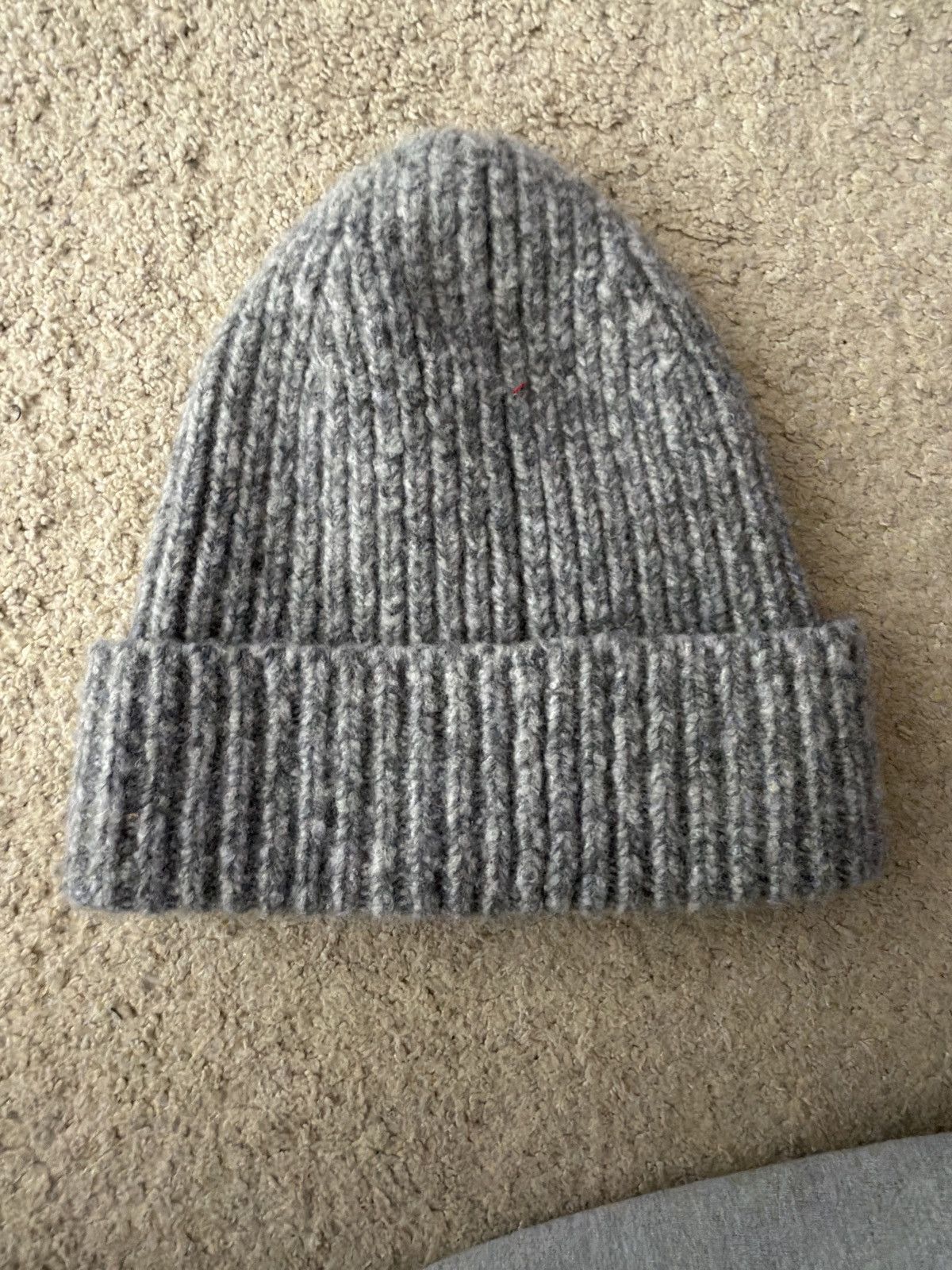 Acne Studios Acne Studios Wool and Cashmere thick cuffed beanie grey Size ONE SIZE - 1 Thumbnail