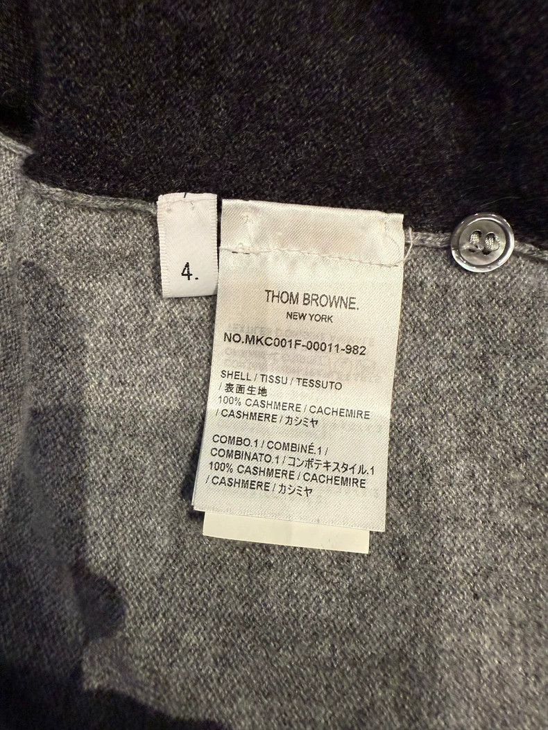 Thom Browne Thom Browne size4 Gray patchwork cardigan Size US XL / EU 56 / 4 - 5 Thumbnail