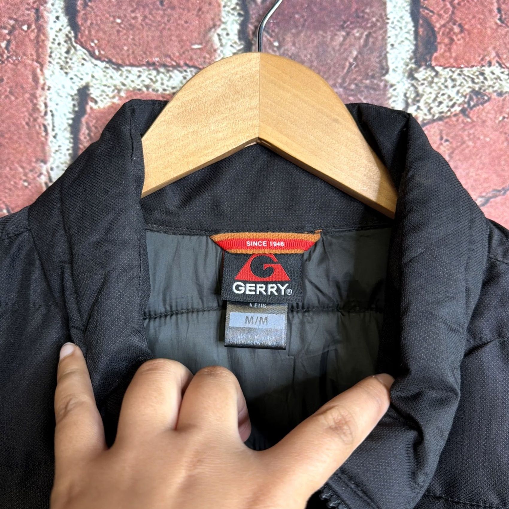 Vintage Gerry Puffer Jacket Mens M Black Zip Pockets Lightweight Size US M / EU 48-50 / 2 - 2 Thumbnail