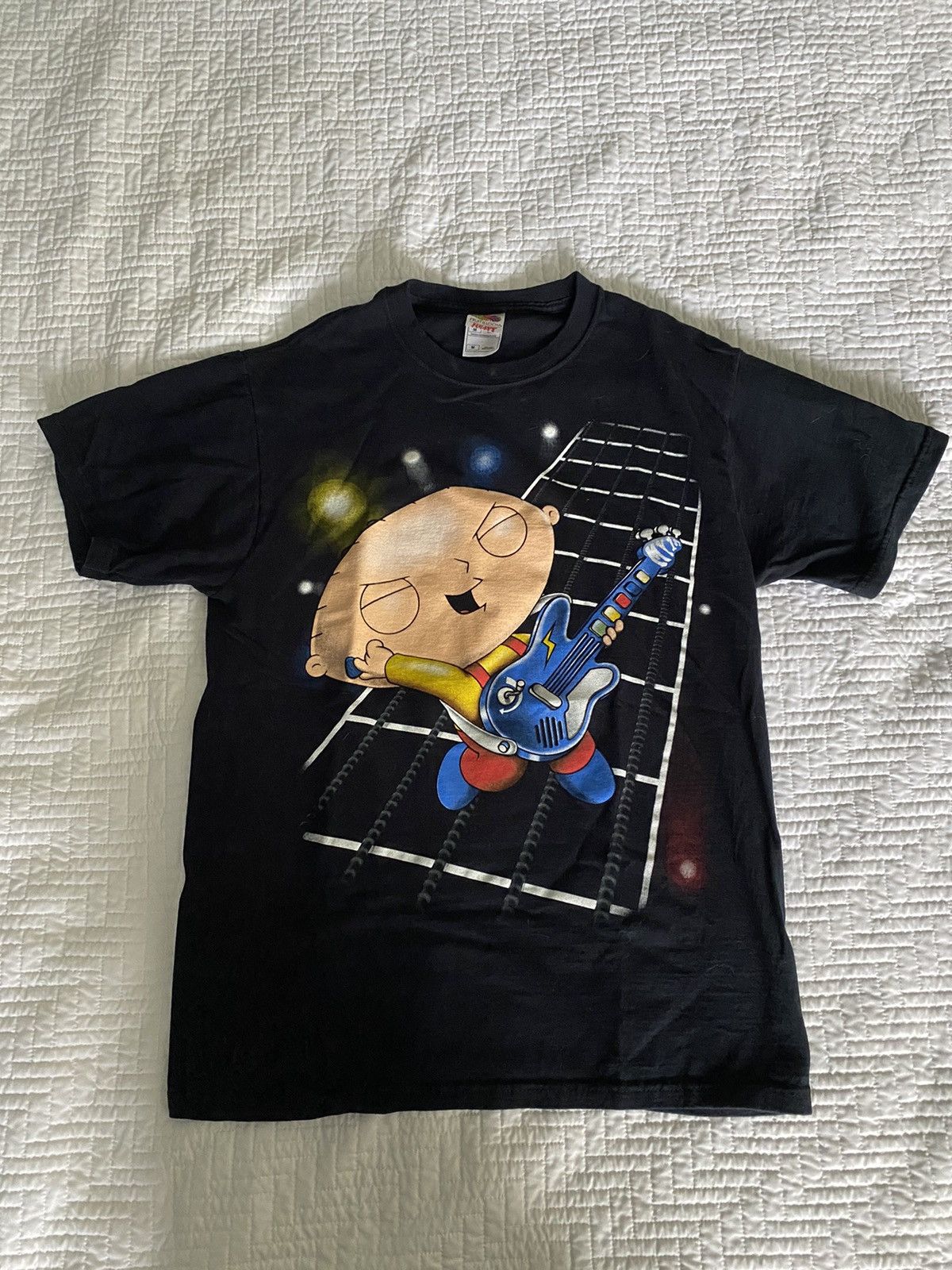 Cartoon Network Vintage Y2k Family Guy Rockstar Stewie Graphic Tee Size US M / EU 48-50 / 2 - 1 Thumbnail