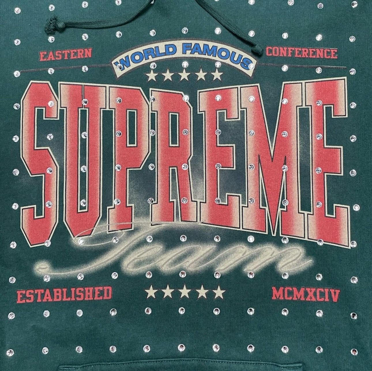 Supreme Supreme Rhinestone hoodie Size US M / EU 48-50 / 2 - 3 Thumbnail