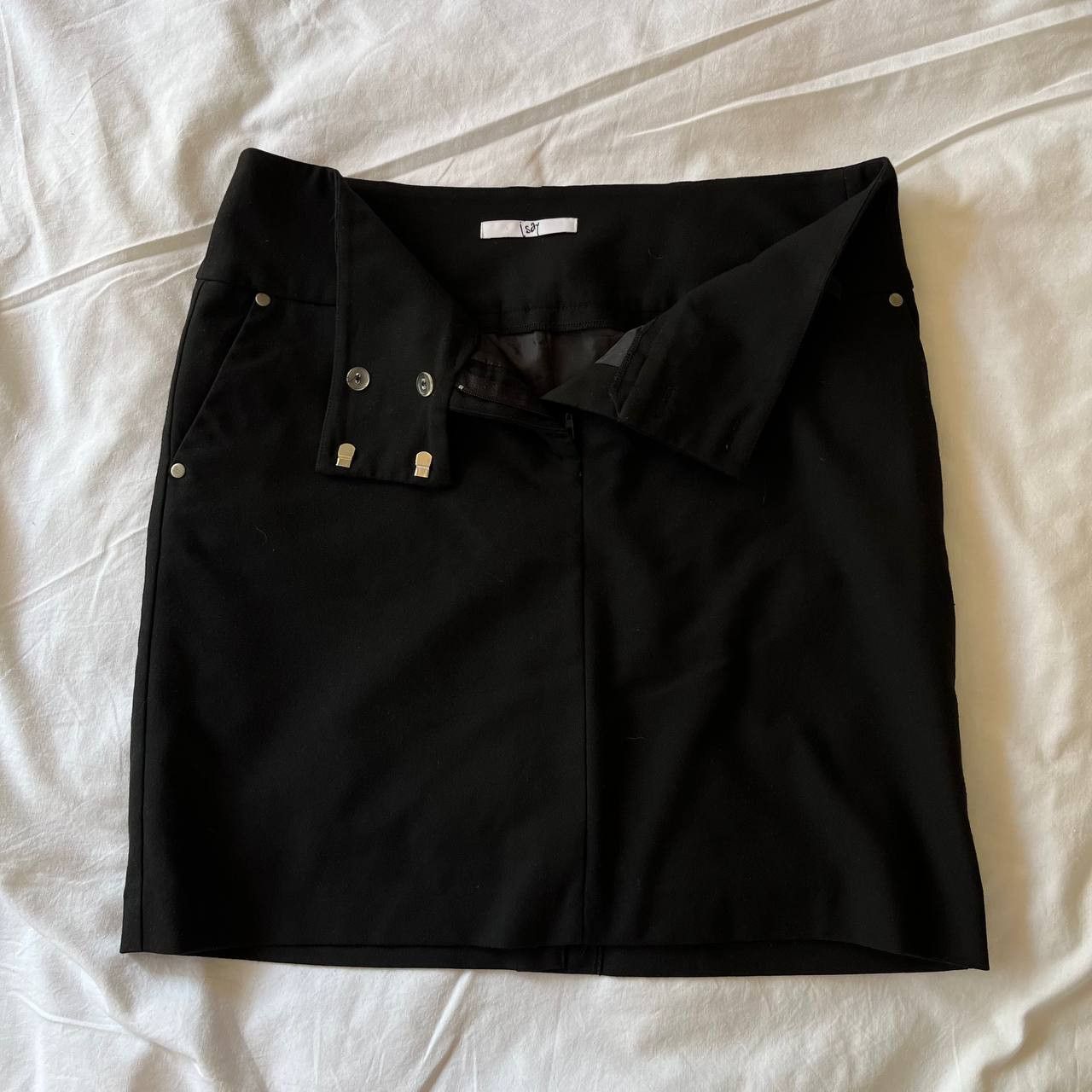 Other I Say black knee-lendth straight Asta skirt with pockets Size 28" / US 6 / IT 42 - 1 Thumbnail