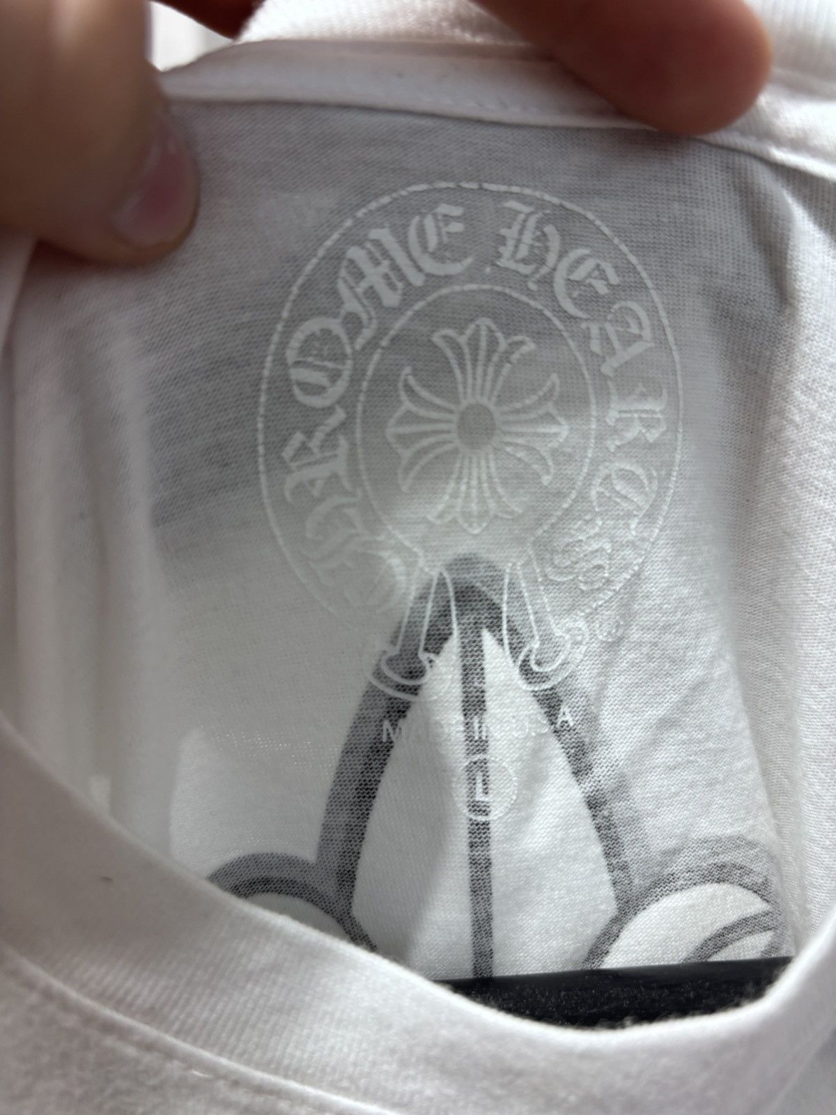 Chrome Hearts Chrome Hearts White Dagger Logo Tee Size US L / EU 52-54 / 3 - 13 Thumbnail