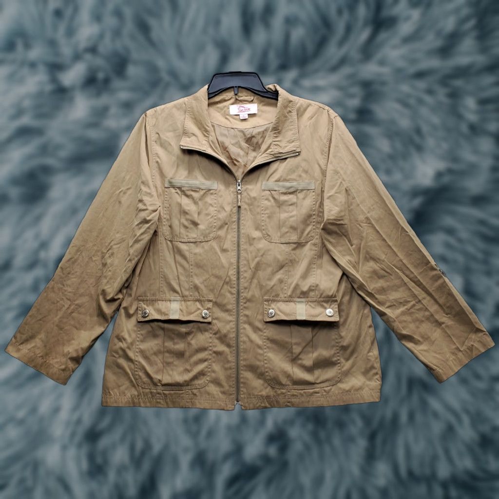 Vintage Sulex Parka Jacket Womens XL Brown Lined Waterproof Full Zip Pockets Long Sleeve Size XL / US 12-14 / IT 48-50 - 1 Thumbnail