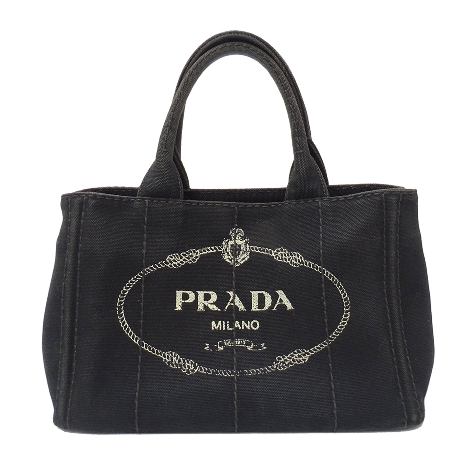 Prada Prada handbag for women, brand handbag, Canapa Mini canvas, black, 1BG439 black Size ONE SIZE - 1 Thumbnail