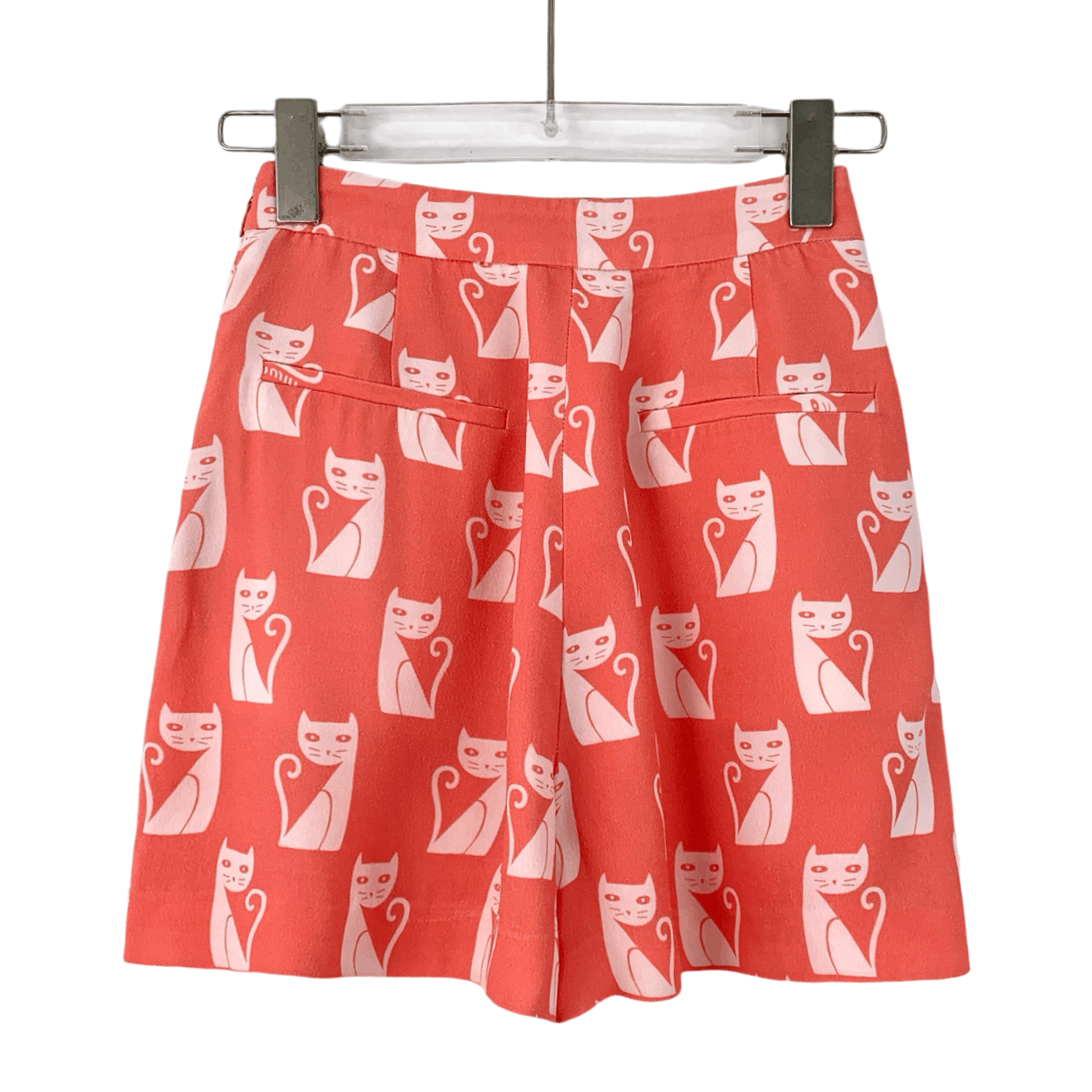 Miu Miu Miu Miu Orange Cat Print Casual Mini Skirt (Size XS) Size 25" / US 0 / IT 36 - 8 Thumbnail