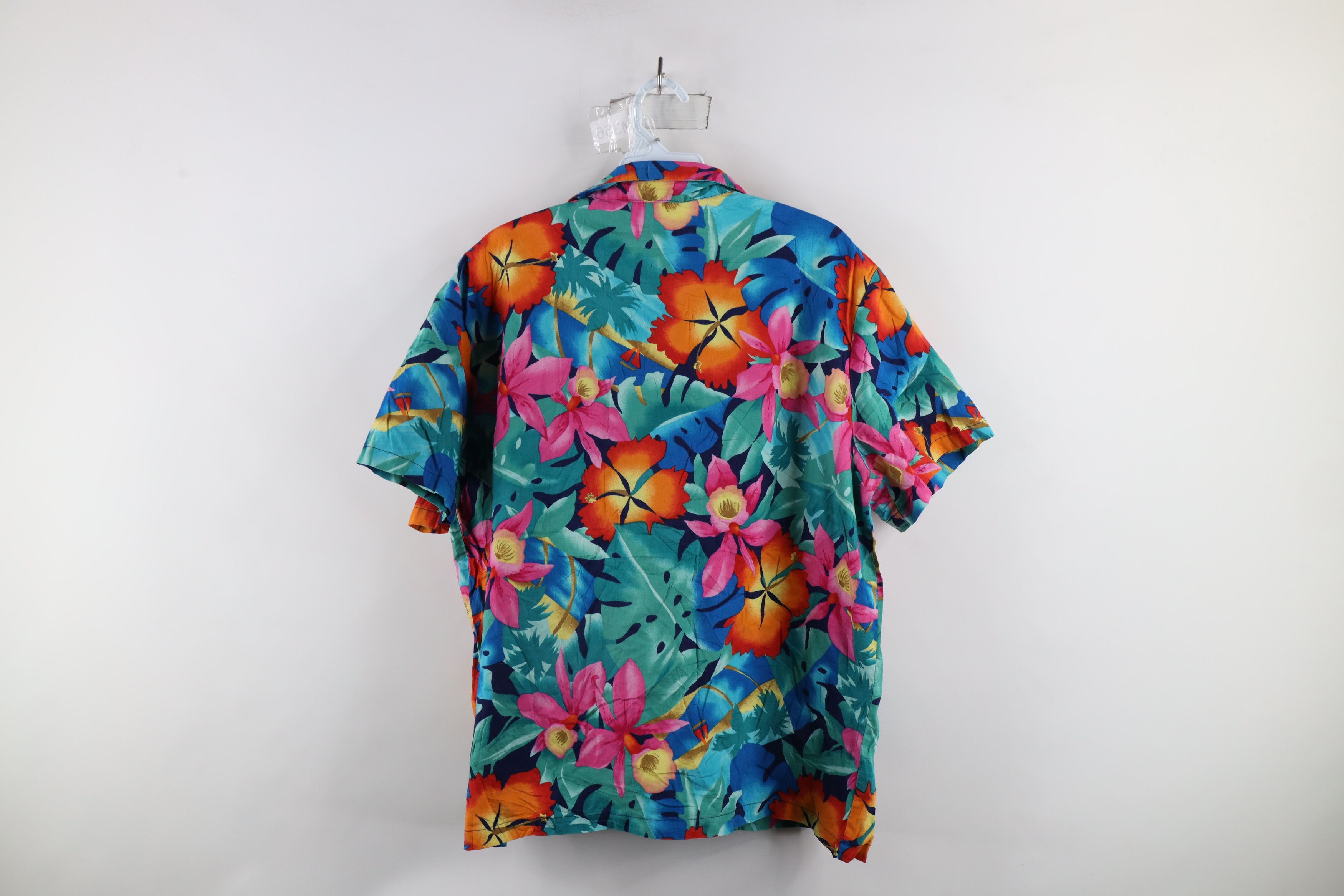Vintage Vintage 90s Streetwear Flower Hawaiian Button Shirt USA Size L / US 10 / IT 46 - 7 Thumbnail
