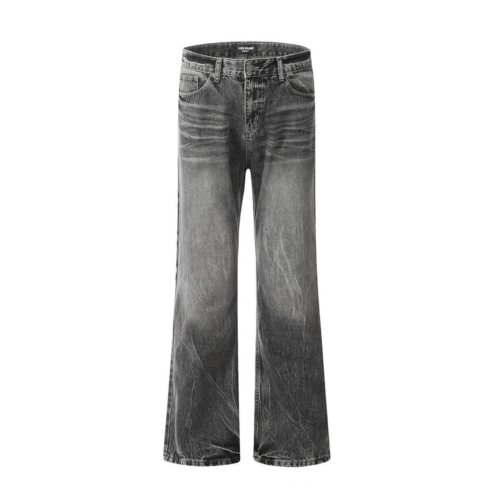 Jean Heavy washed distressed American retro straight jeans Size US 32 / EU 48 - 1 Thumbnail