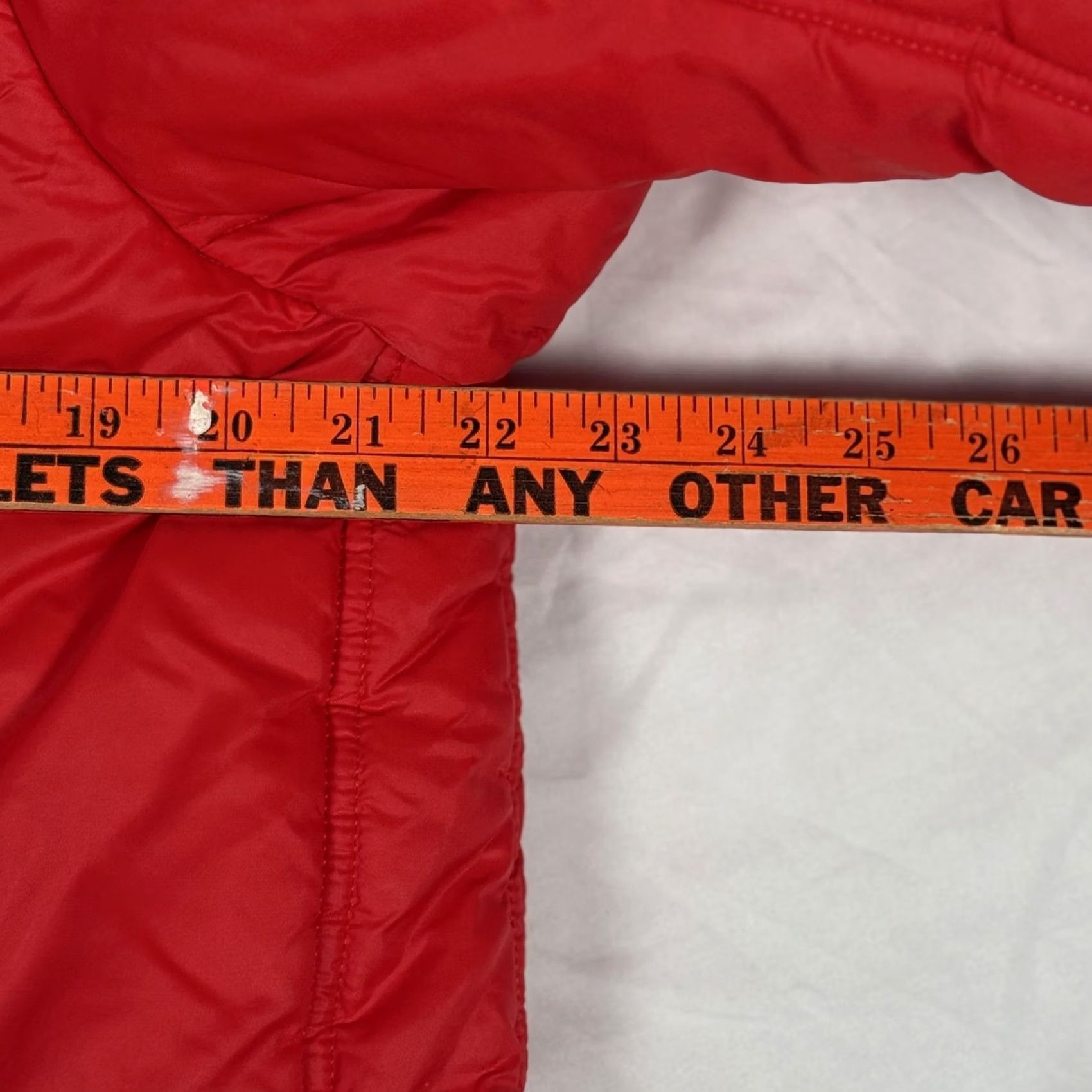 Vintage VINTAGE 80s Retro Hooded Quilted Puffer Coat Large Winter Jacket Made in USA Women's Out N About Red Size L / US 10 / IT 46 - 5 Thumbnail