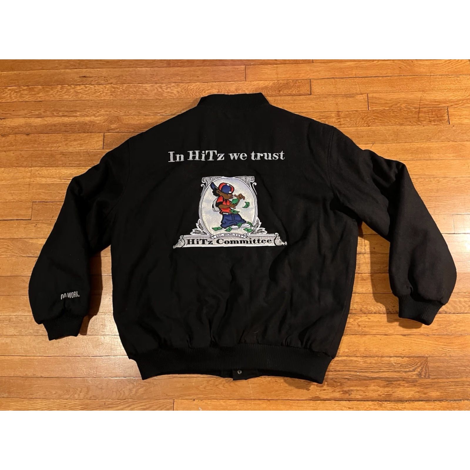 Vintage VINTAGE ubug Hitz Committee Record Label Bomber Jacket Men’s 2XL Black Hip Hop X2K Size US XXL / EU 58 / 5 - 2 Thumbnail