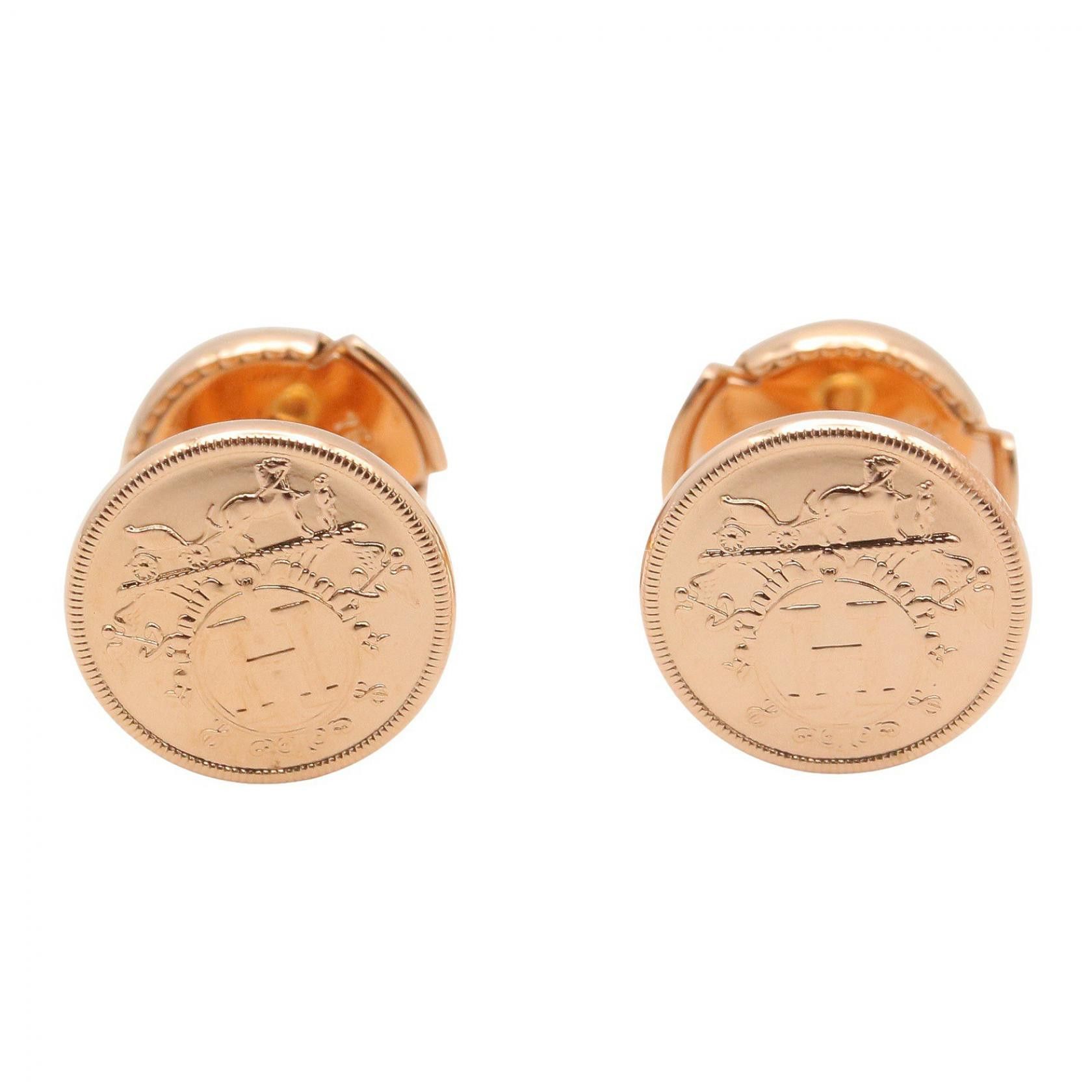 Hermes Hermes Hermes Ex Libris TPM Au750 Earrings Precious Metal Earrings DUTY FREE for USA Size ONE SIZE - 1 Thumbnail