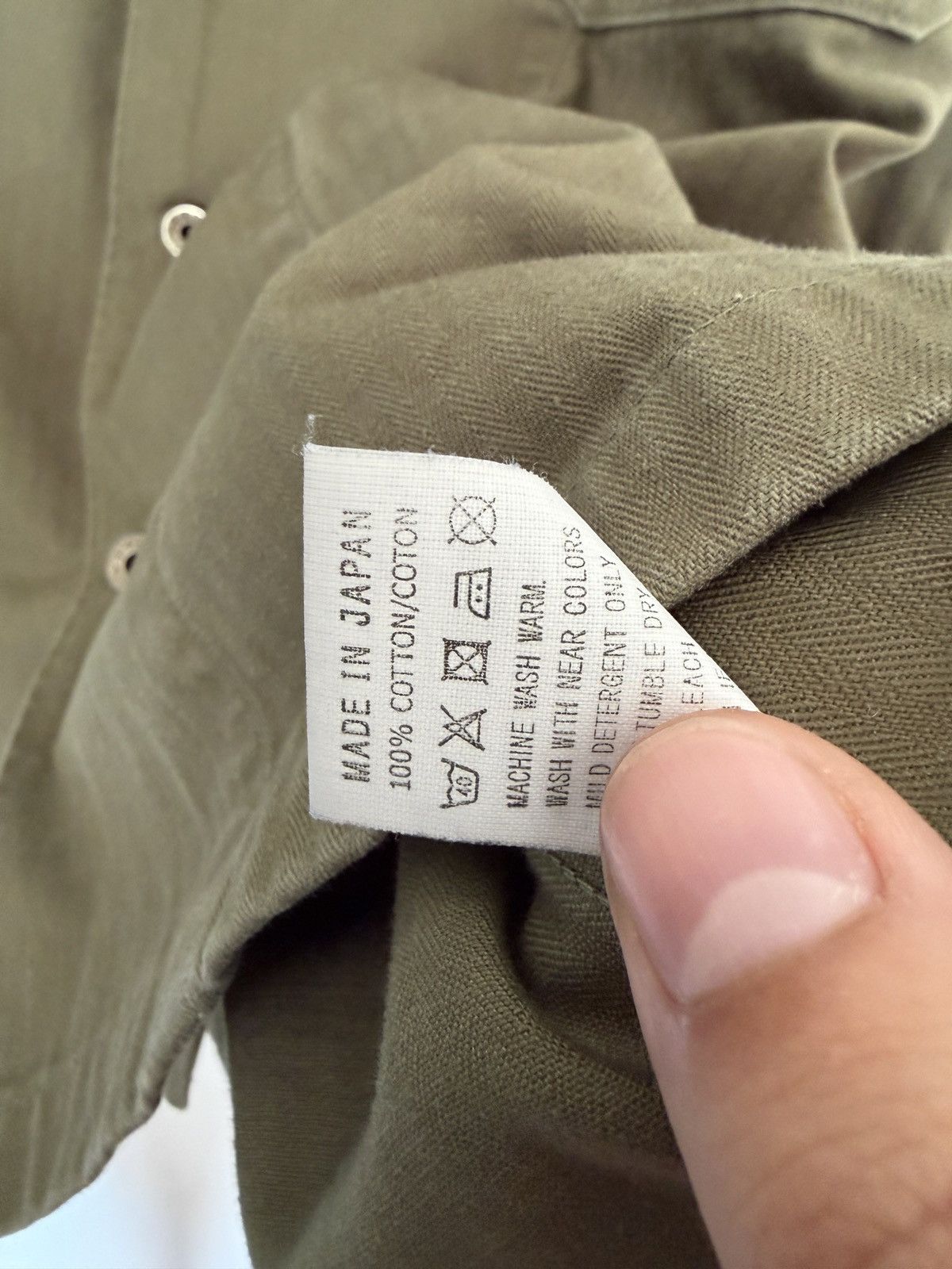 Orslow Orslow Fatigue Button Up Work Shirt Olive Size US XL / EU 56 / 4 - 3 Thumbnail
