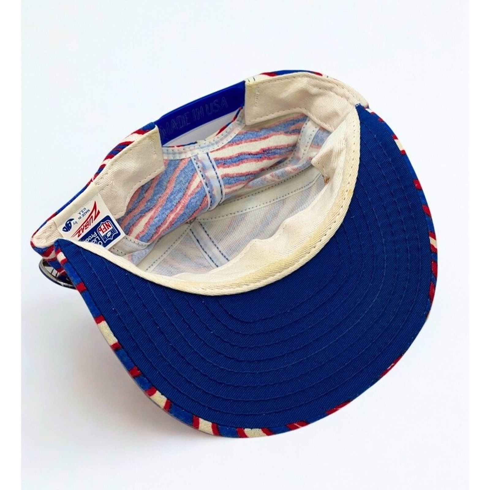 Zubaz NFL Super Bowl Zubaz Bills vs Giants Snapback Hat EUC Size ONE SIZE - 9 Thumbnail