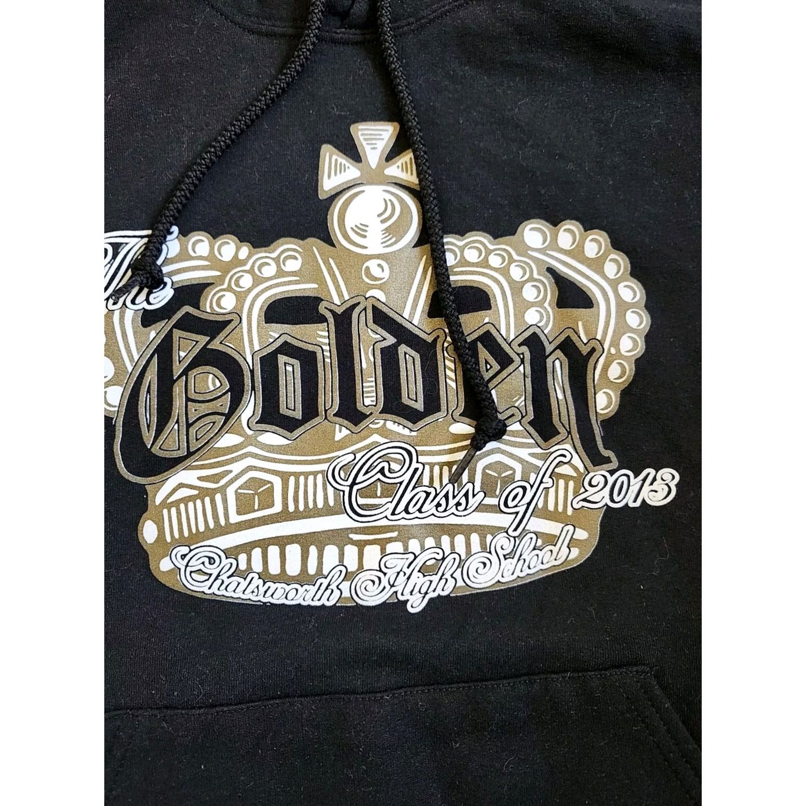 Jerzees Chatsworth High School Golden Class Of 2013 Custom Hoodie Perdomo - Size Small - Black - Pullover - Men - Hoodie Size US S / EU 44-46 / 1 - 3 Thumbnail