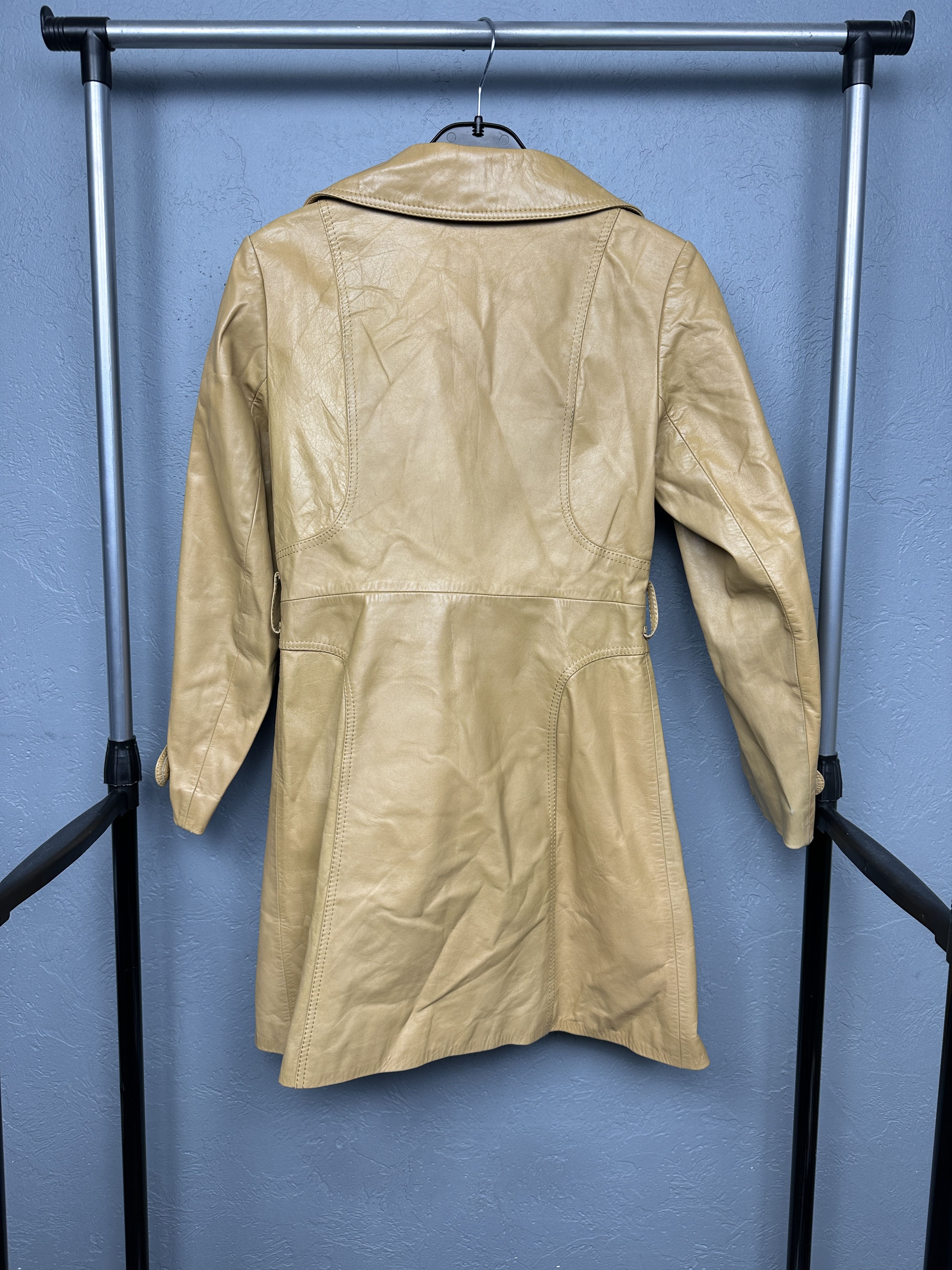 Other Philippe Monet Womens Leather Trench Coat Jacket Size S / US 4 / IT 40 - 8 Thumbnail
