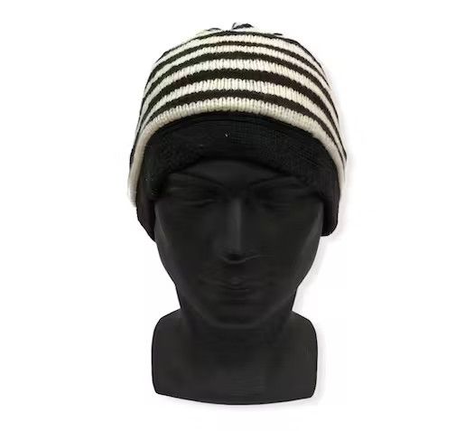 image of Vintage Gap Striped Jail Beanie Hat, Men's