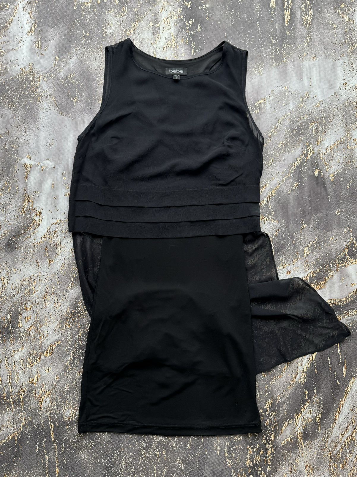 Bebe Bebe Vintage Silk Mesh Asymmetrical Dress Size S / US 4 / IT 40 - 2 Thumbnail