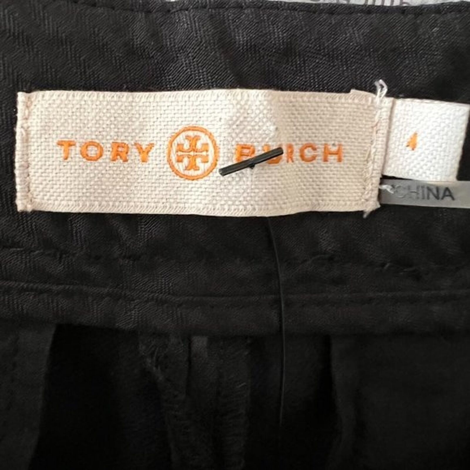 Tory Burch Tory Burch Navy Blue Patterned Skinny Leg Pants, Sl/US4 Size 27" / US 4 / IT 40 - 8 Thumbnail