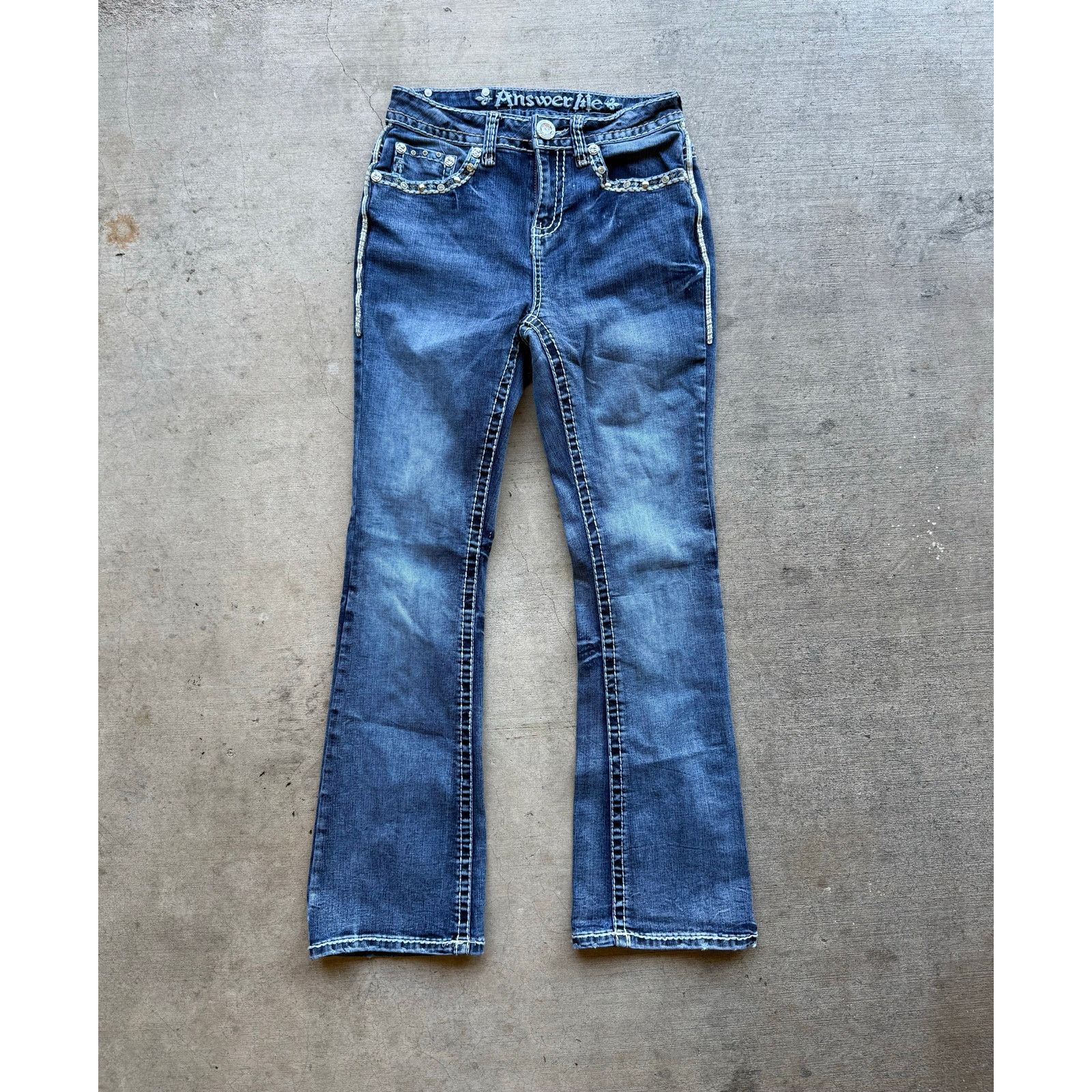 Other Y2K Answer Me Jeans Studded Bootcut Size 28x29 Size 28" / US 6 / IT 42 - 2 Thumbnail