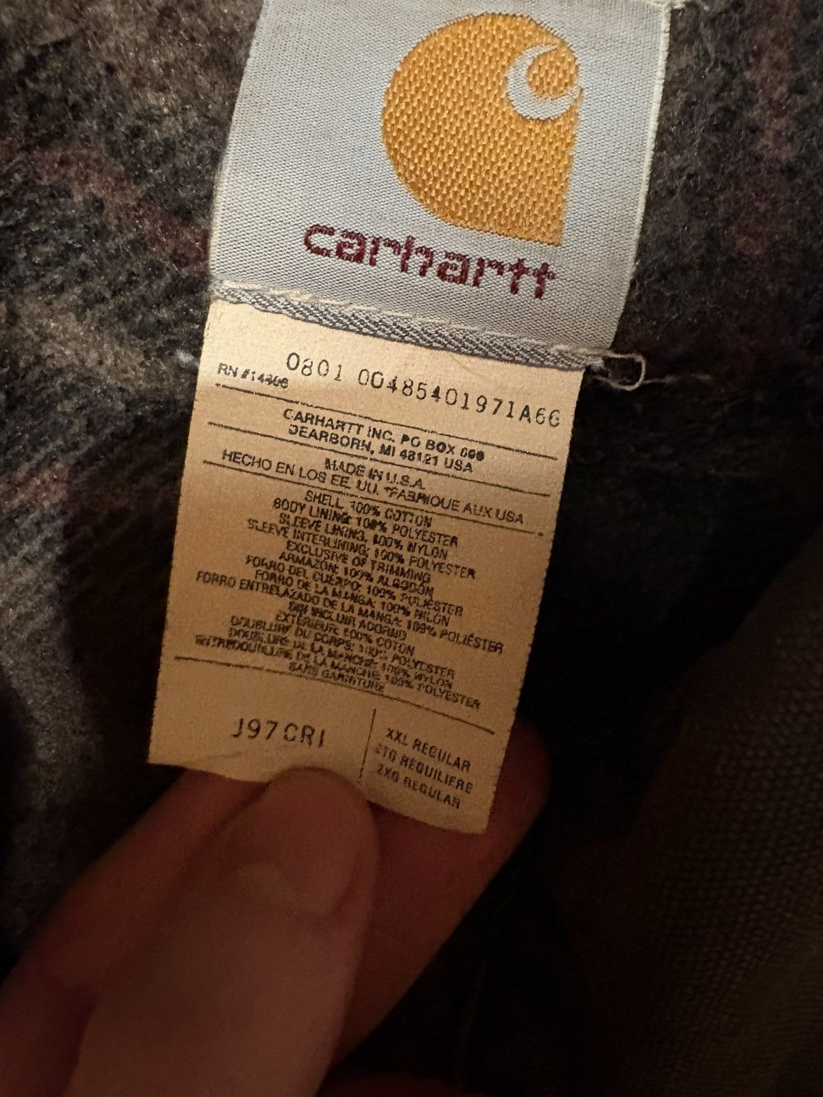 Carhartt RARE VINTAGE CARHARTT J97CRI DETROIT JACKET SIZE XXL Size US XXL / EU 58 / 5 - 5 Thumbnail