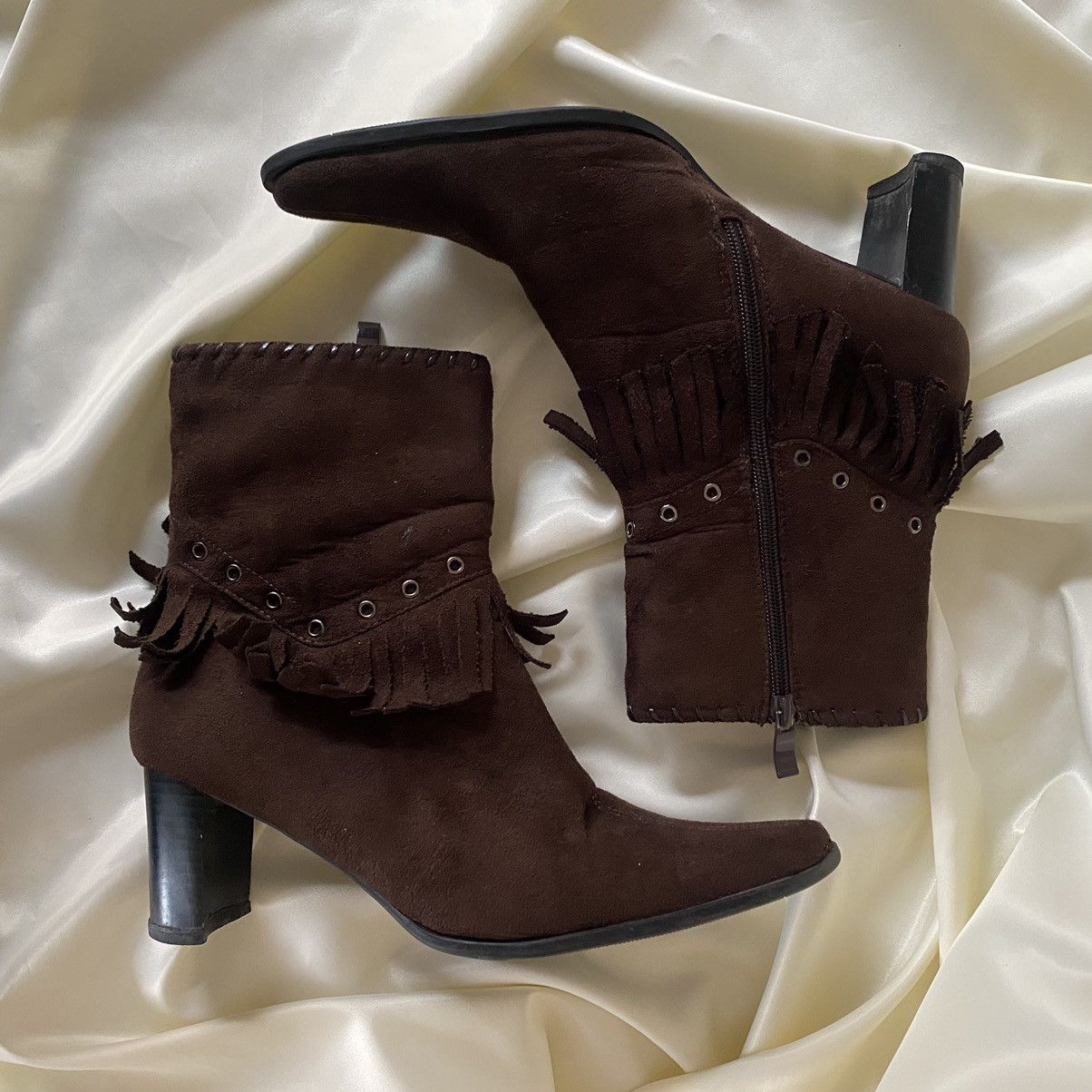 Vintage Vintage brown suede boho mid-calf boots Size US 6.5 / IT 36.5 - 4 Thumbnail