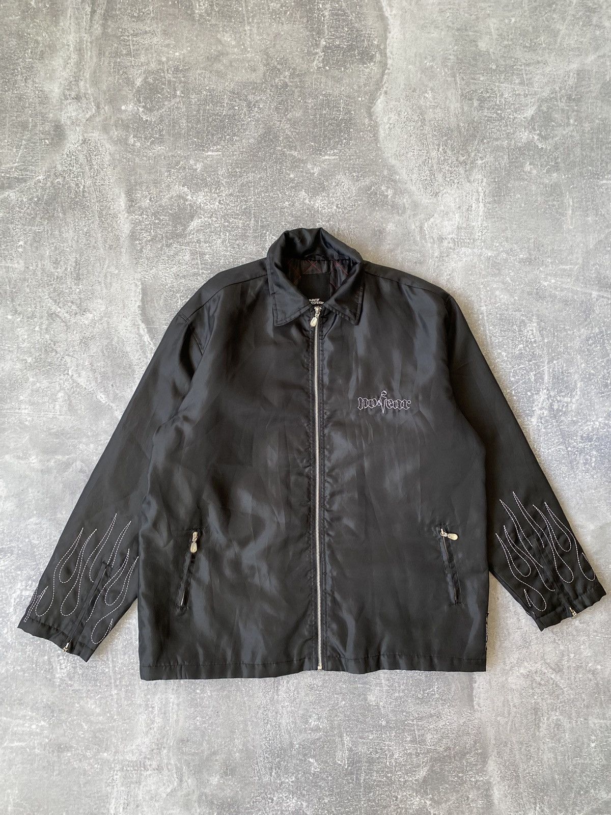 No Fear × Vintage 🔥Vintage No Fear Fire Jacket Size US L / EU 52-54 / 3 - 1 Thumbnail