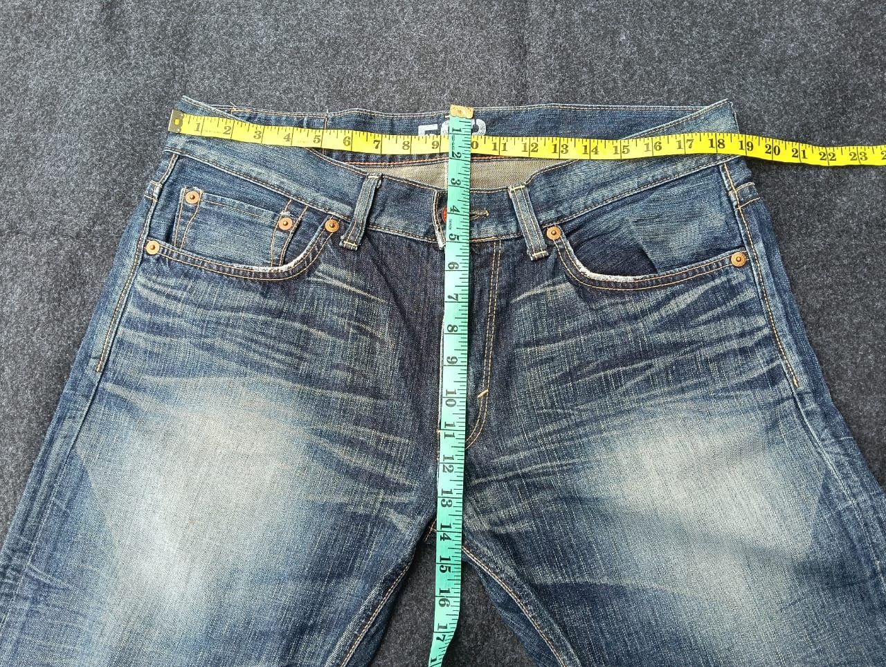 Edwin Y2K Edwin 503 Blue Trip Washed Denim Jeans Japan Streetwear Size US 37 - 3 Thumbnail