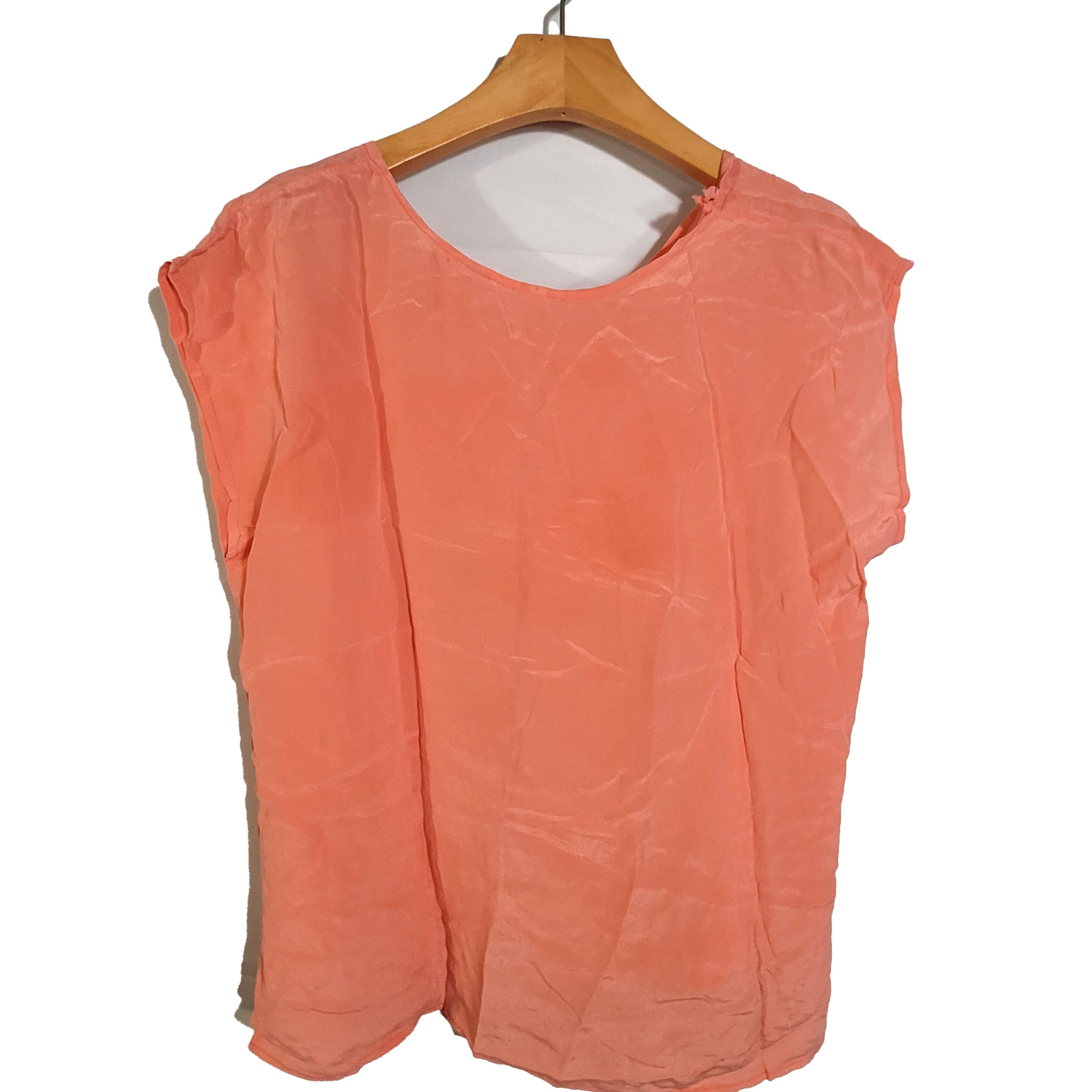 Other Women's 100% Silk Size L Sleeveless Tank Top Flaw SBK207 Size L / US 10 / IT 46 - 1 Thumbnail