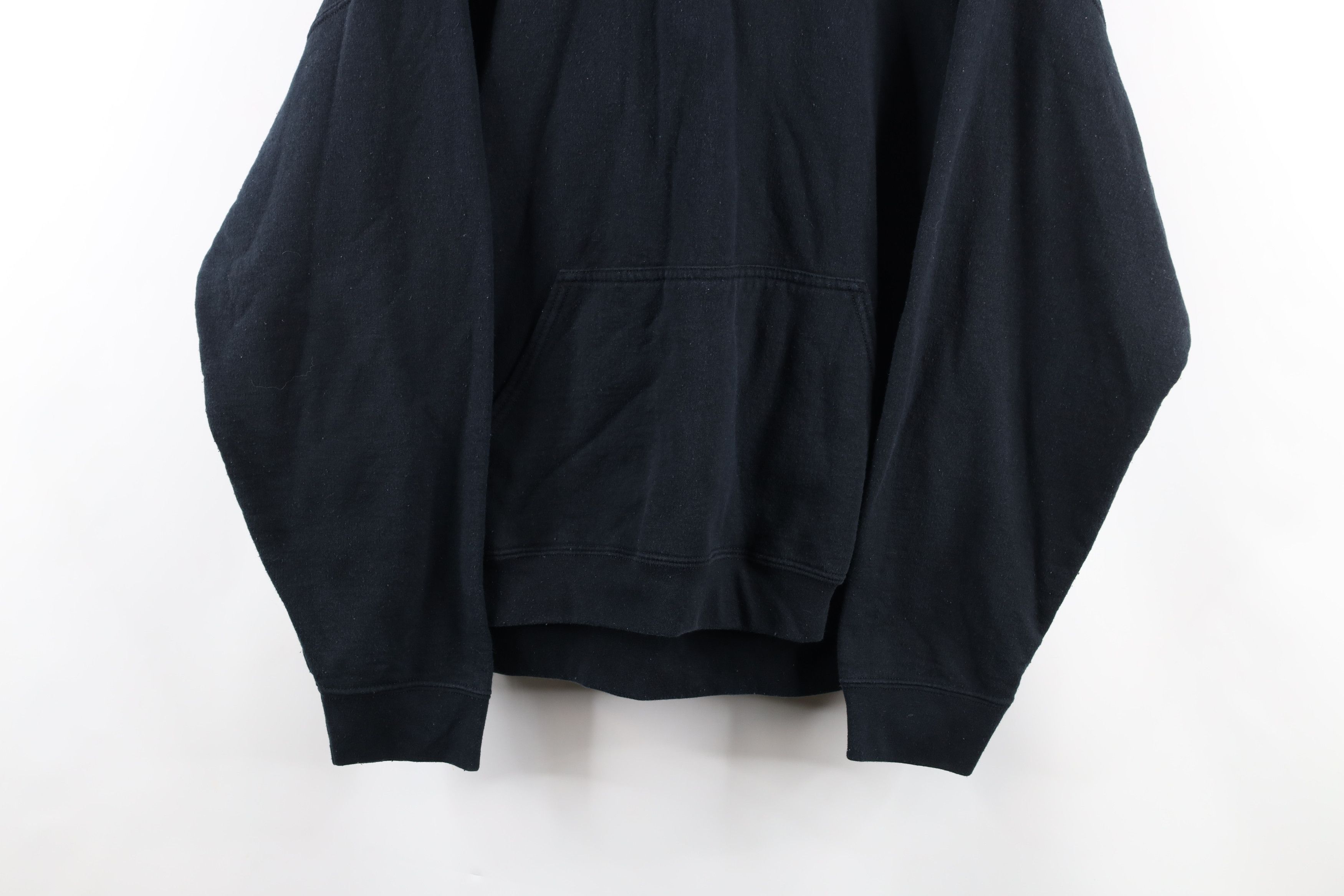 Vintage Vintage 90s Streetwear Distressed Hoodie Sweatshirt Black Size US XXL / EU 58 / 5 - 3 Thumbnail