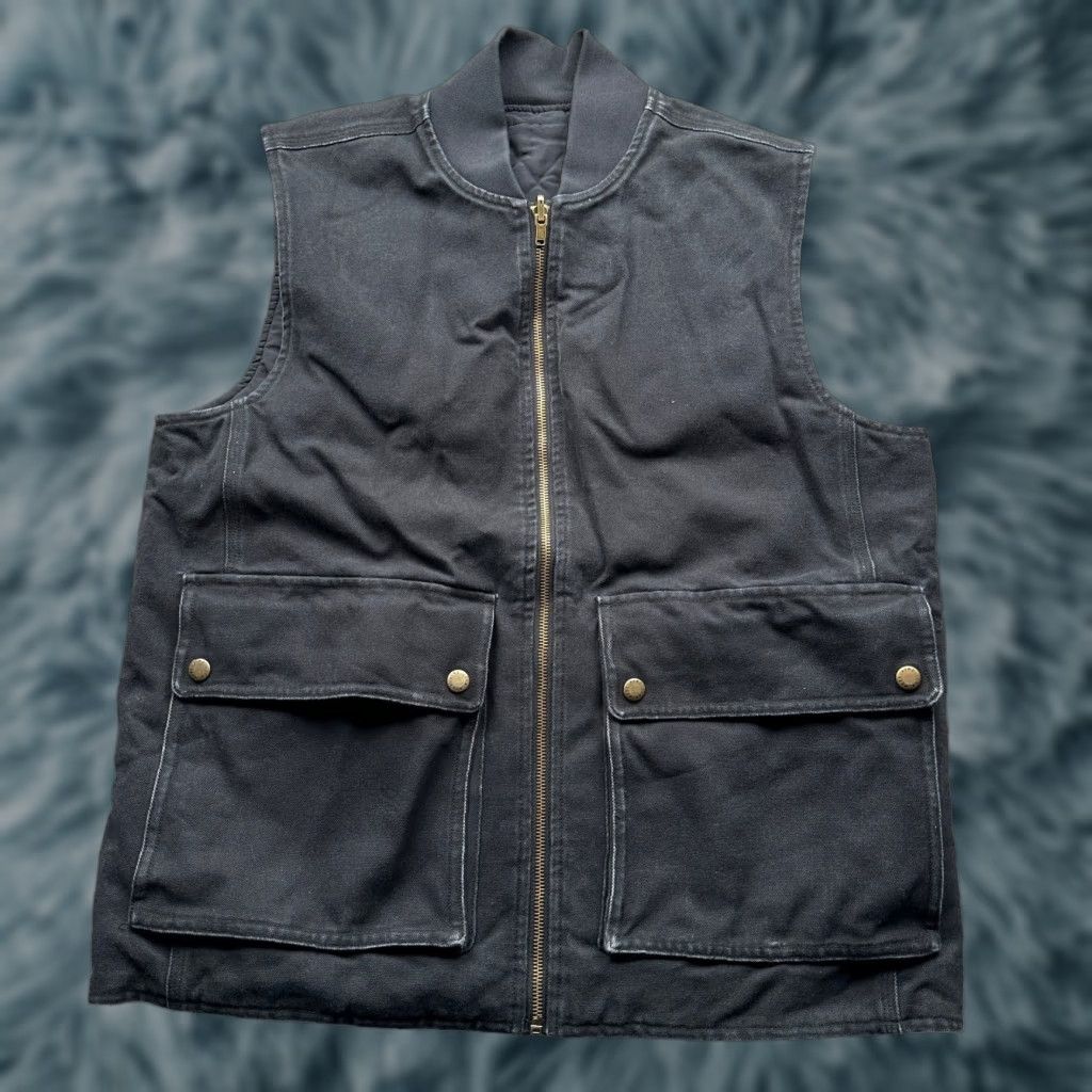 Aime Leon Dore Aime Leon Dore Reversible Quilted Duck Canvas Vest Jacket Mens M Black Size US M / EU 48-50 / 2 - 1 Thumbnail