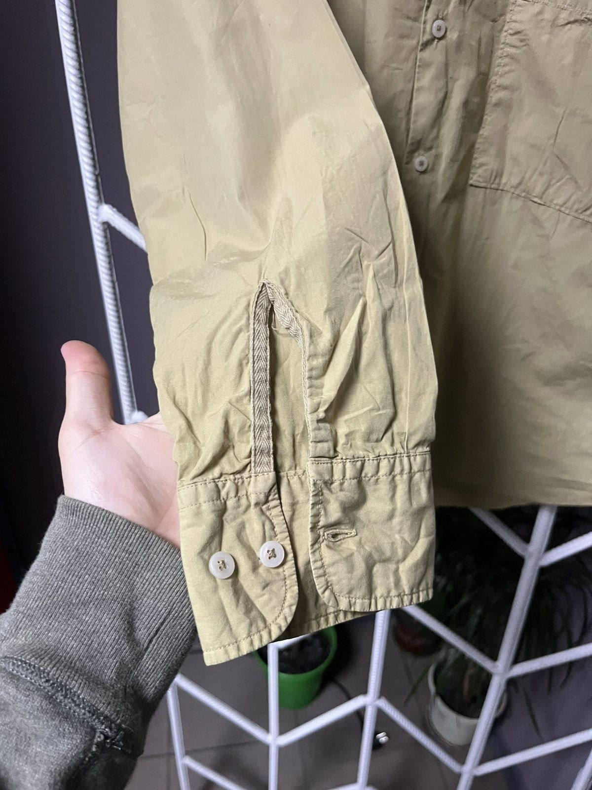 Universal Works Universal Works Beige Button Up Shirt Size US XL / EU 56 / 4 - 2 Thumbnail