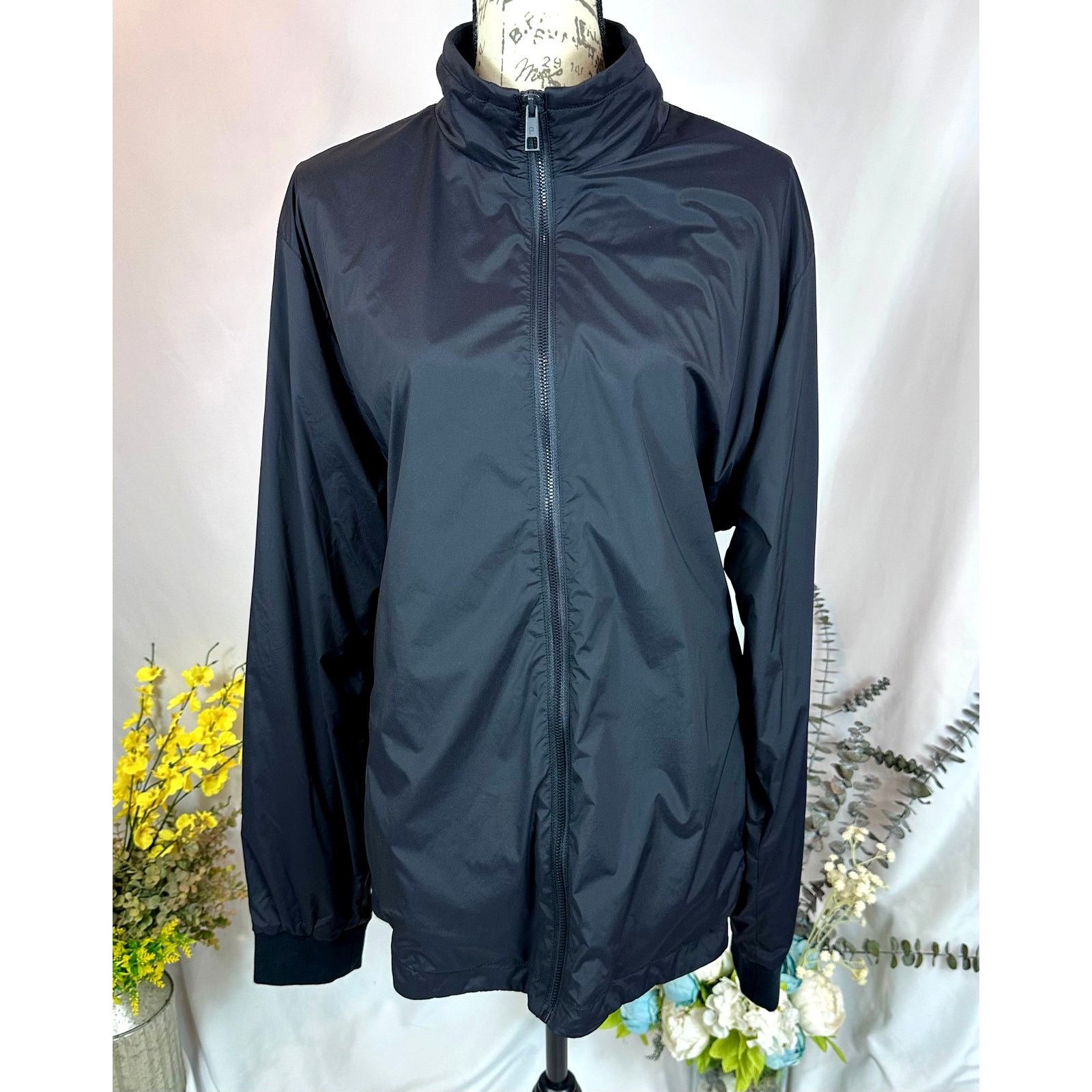 PIOMBO Piombo Regular High Neck Full Zip Fit Jacket Black XL Size US XL / EU 56 / 4 - 5 Thumbnail