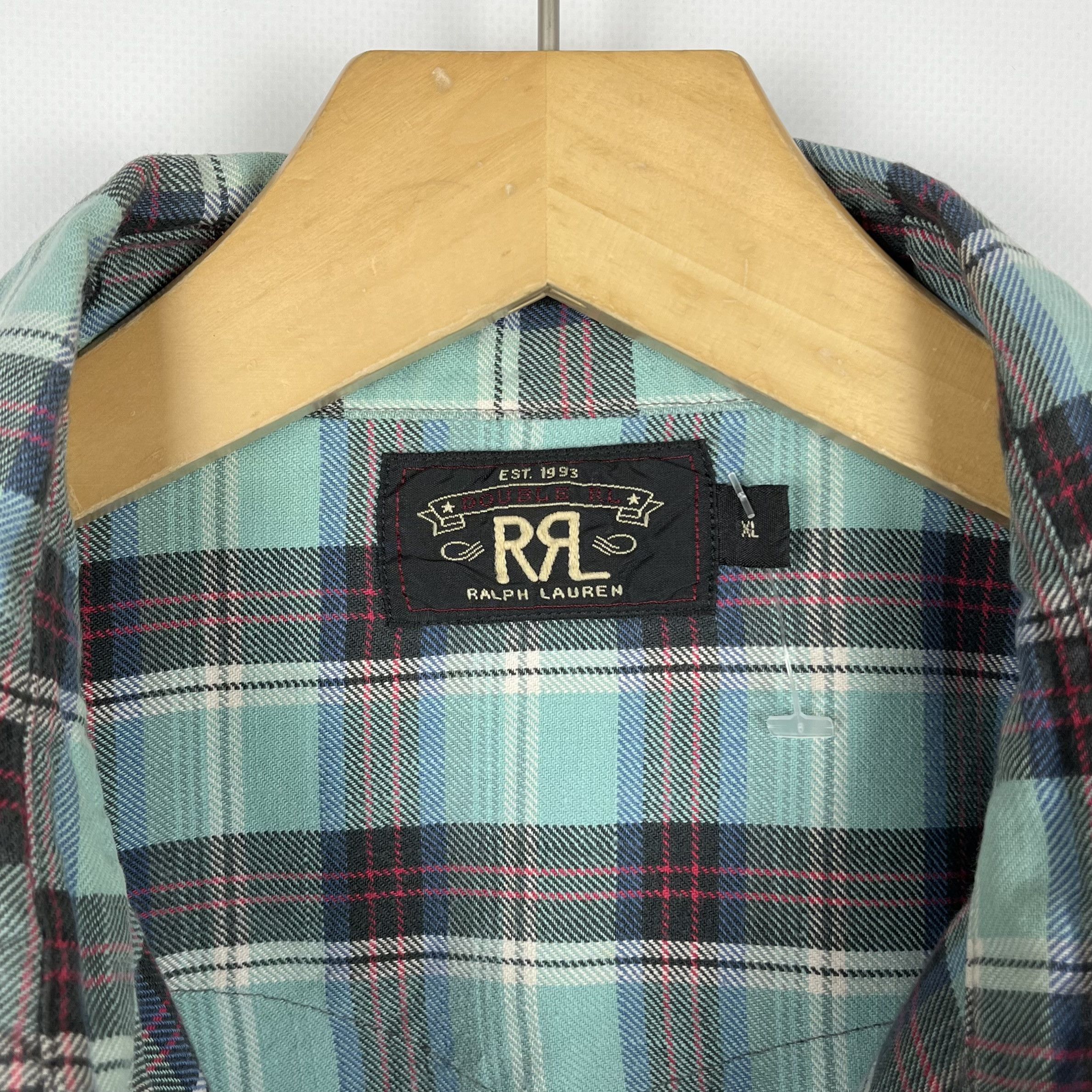 RRL Ralph Lauren RRL Ralph Lauren Western Checkered Long Sleeve Shirt Size US XL / EU 56 / 4 - 9 Thumbnail