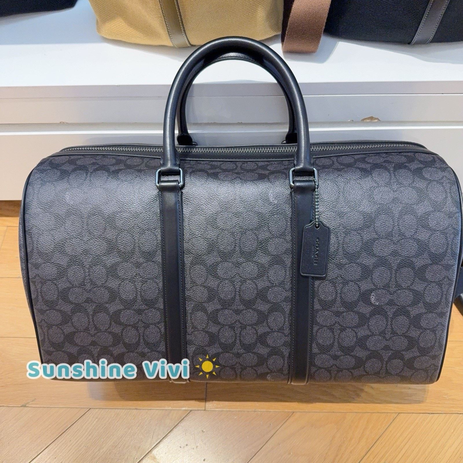 Coach NWT Coach Large Venturer Bag Canvas CAR76 CHARCOAL/BLACK Size ONE SIZE - 1 Thumbnail