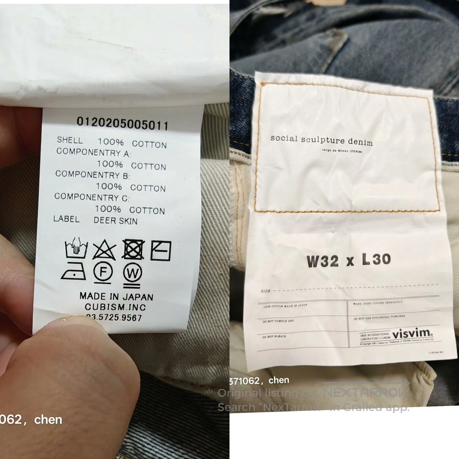 Visvim VISVIM 20AW SOCIAL SCULPTURE 15 D17. Size US 32 / EU 48 - 8 Thumbnail